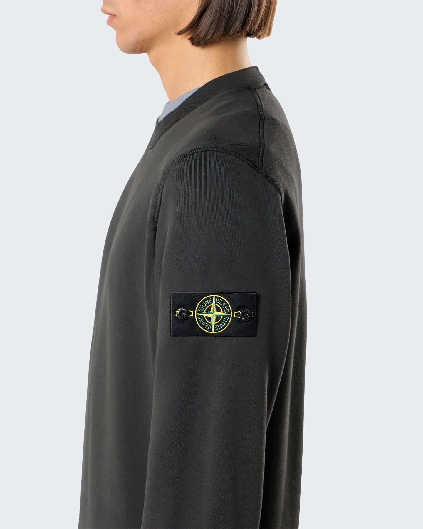 Heren Sweatshirt-Lead Grey-V0062 Grijs