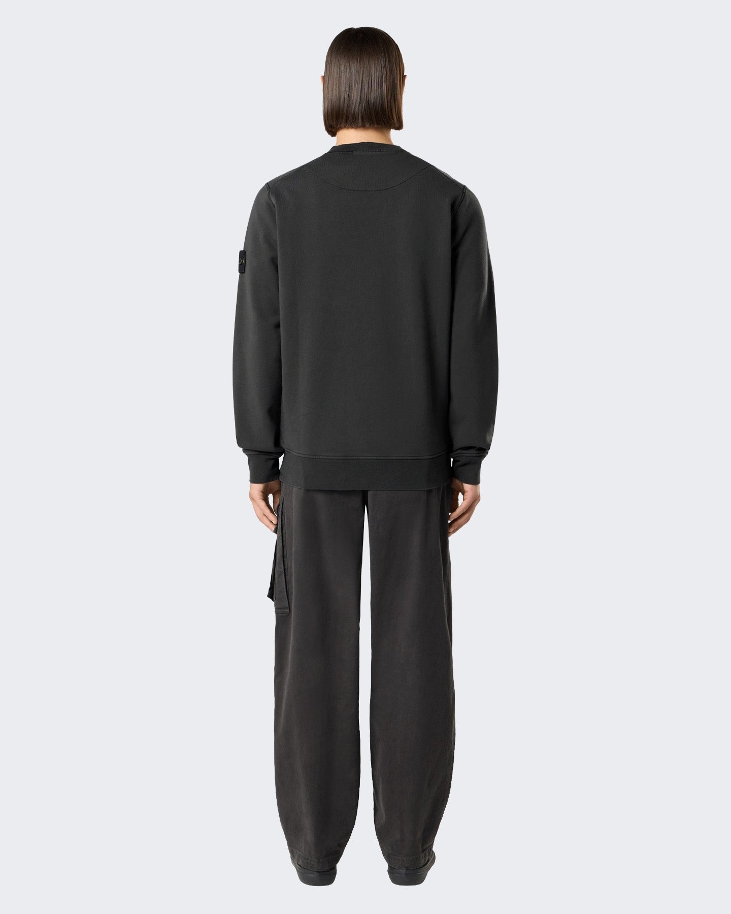 Heren Sweatshirt-Lead Grey-V0062 Grijs