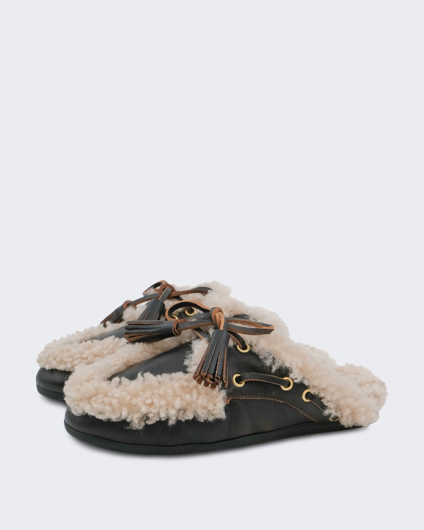 Dames Slipper met gouden accenten Beige