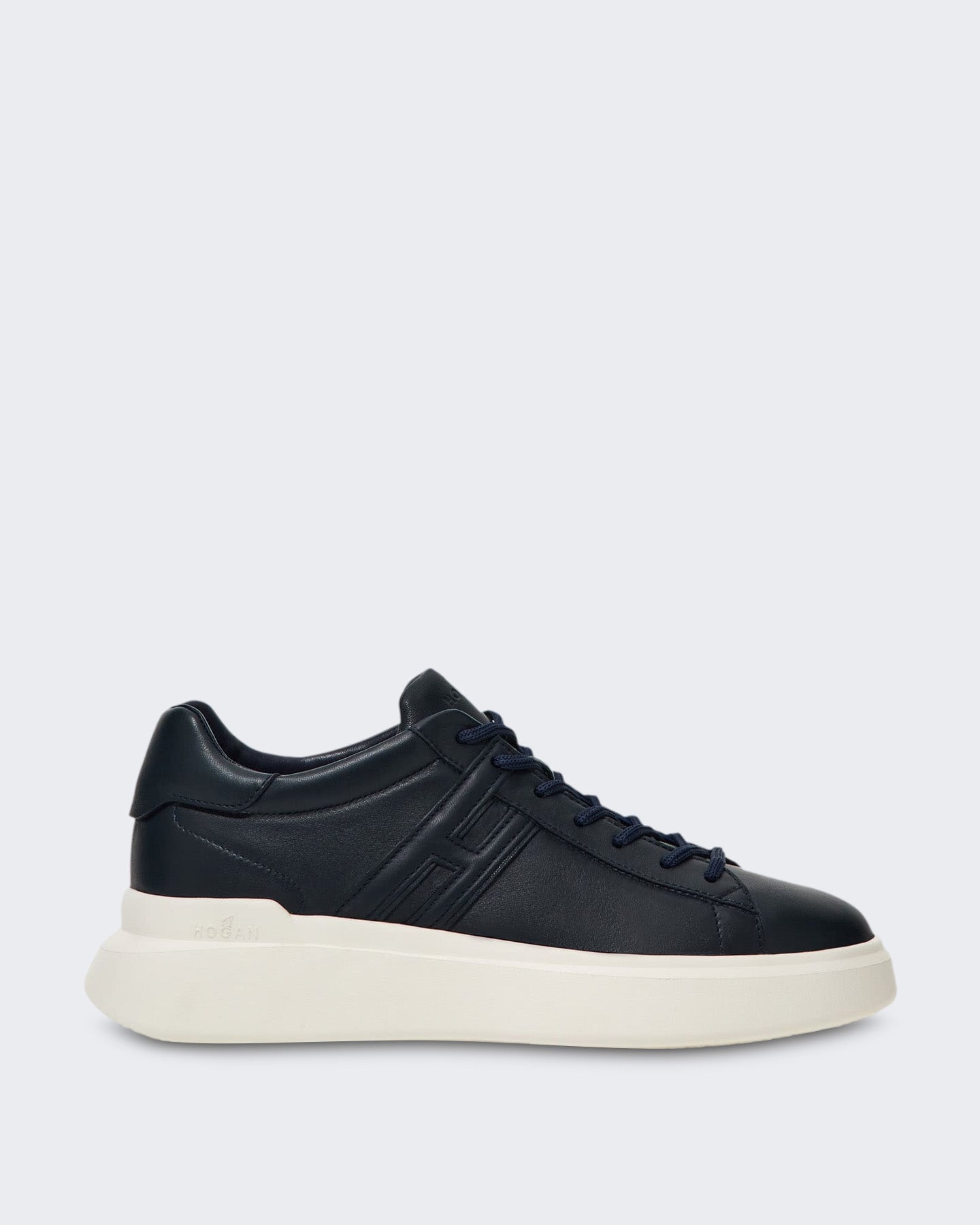 Heren Veterschoenen sneaker met H-profiel Nachtblauw