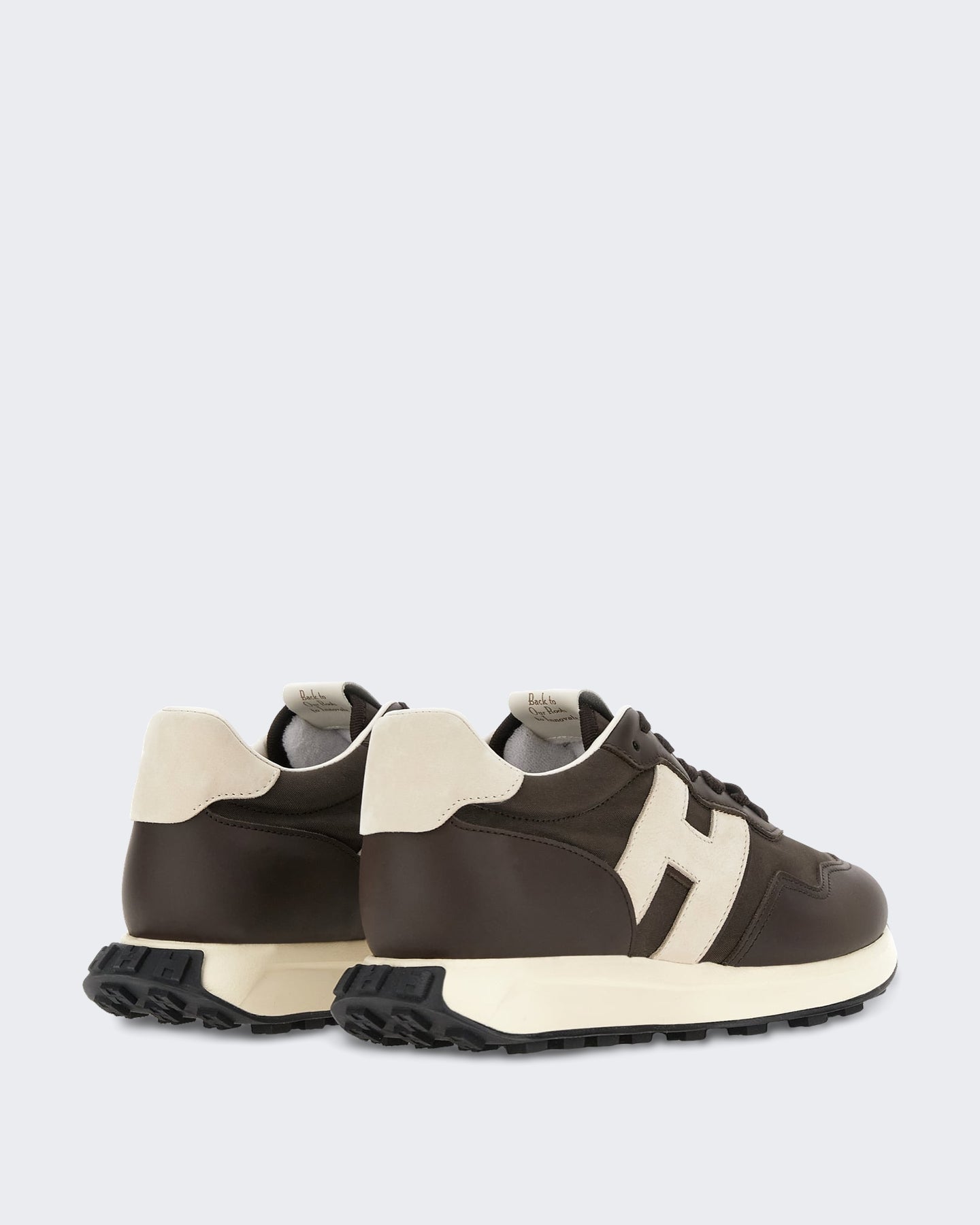 Heren Veterschoener met H-patch detail Blauw