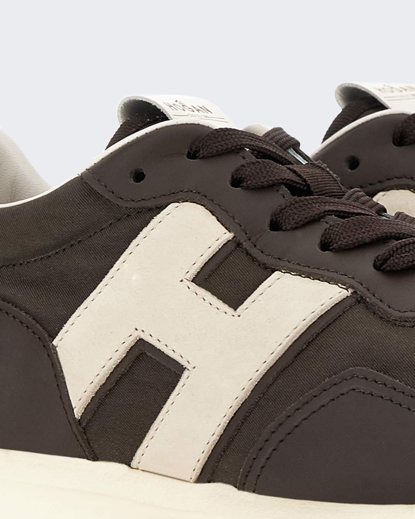 Heren Veterschoener met H-patch detail Blauw