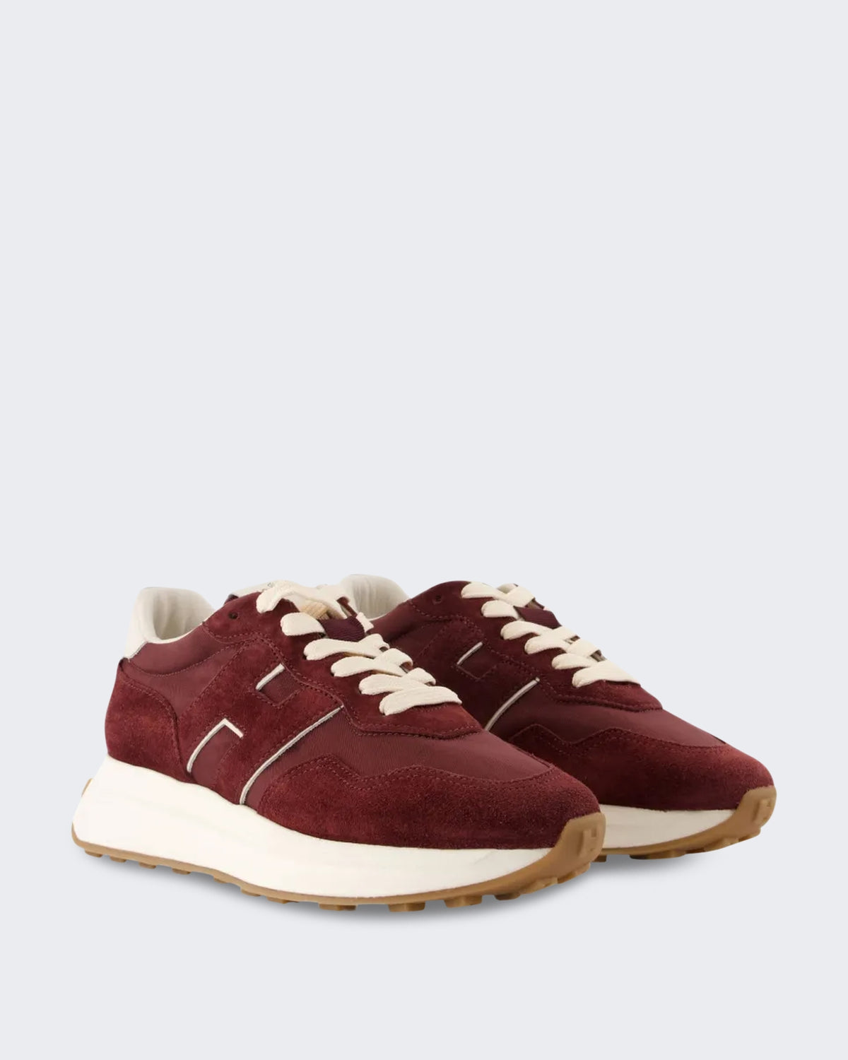 Dames Sneaker met vetersluiting H641 Rood