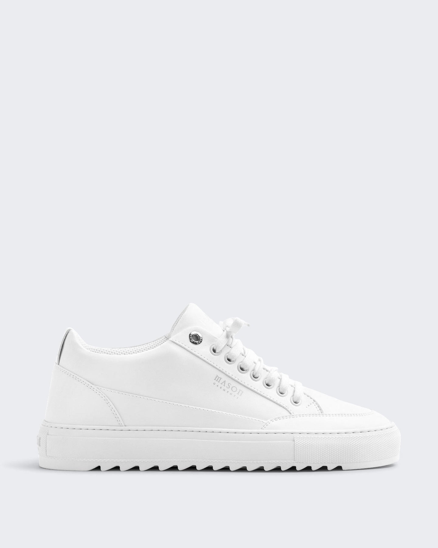 Heren Leren sneaker in strak wit