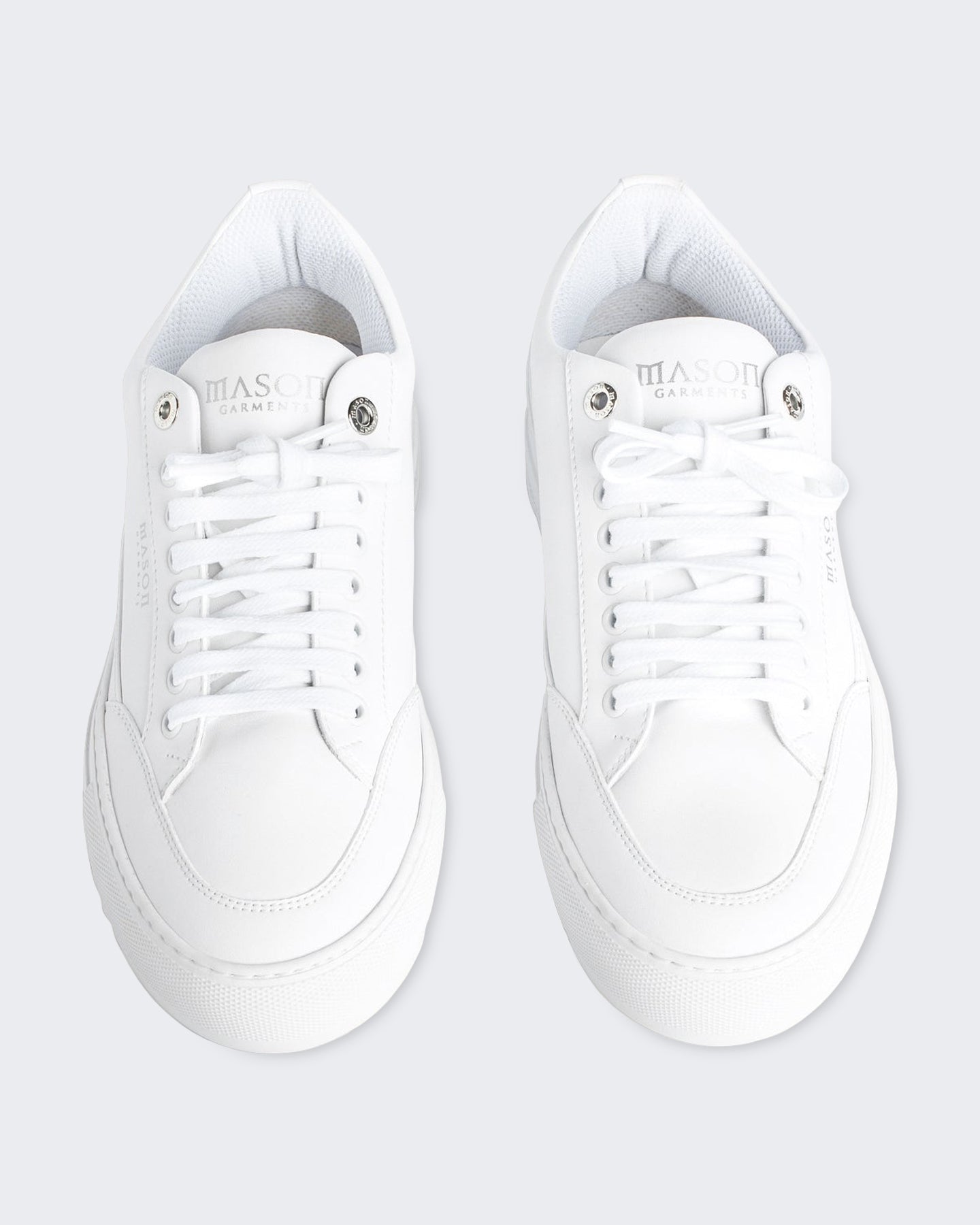 Heren Leren sneaker in strak wit