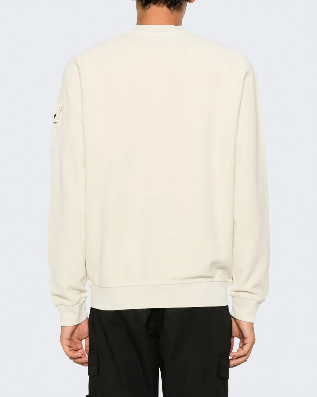 Herren Sweater met ronde hals in zilverberken tint Silber