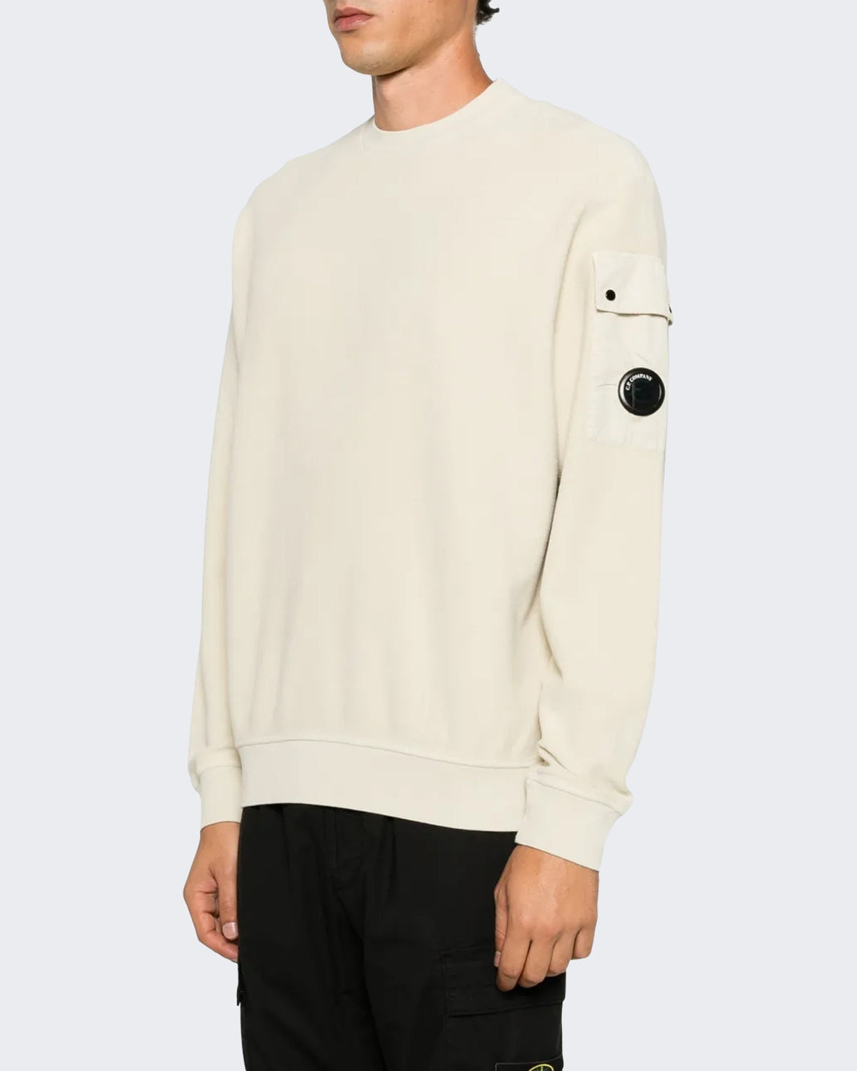 Herren Sweater met ronde hals in zilverberken tint Silber
