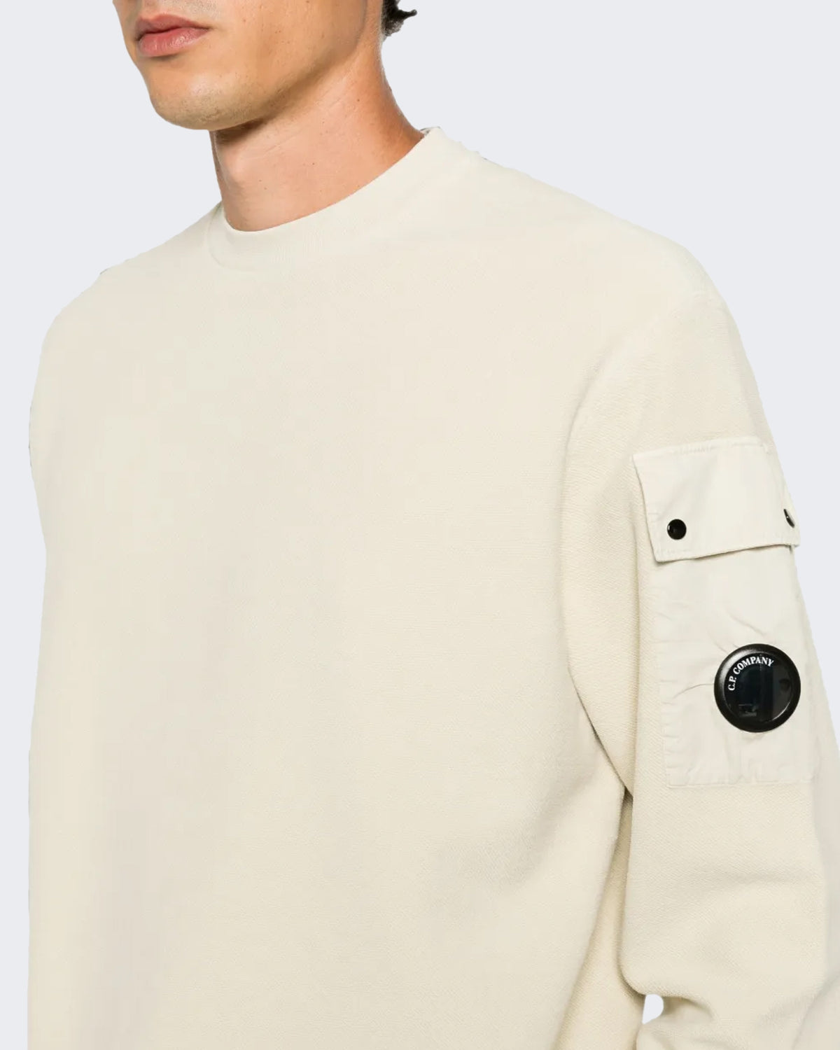 Herren Sweater met ronde hals in zilverberken tint Silber