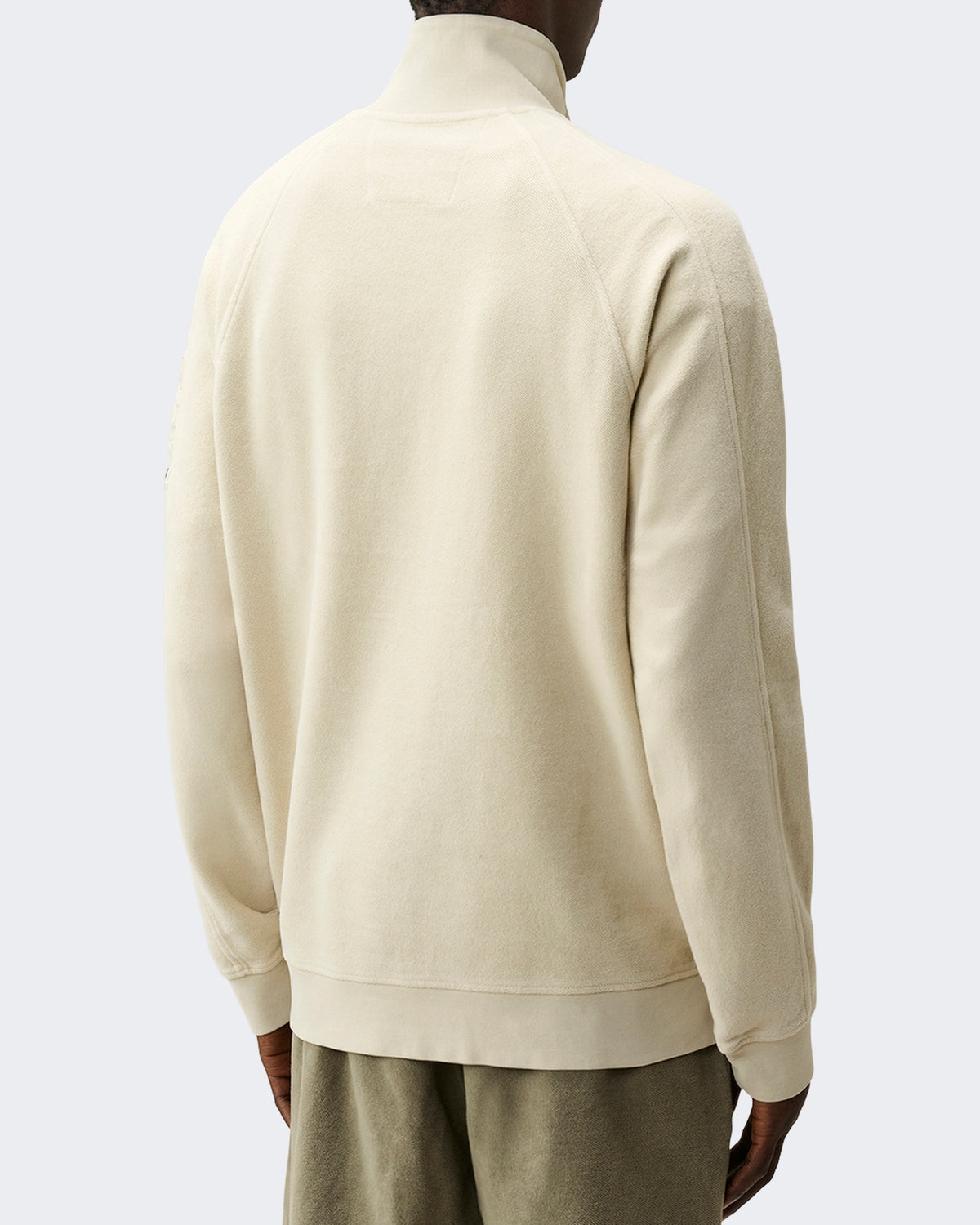 Herren Sweatshirt met polokraag Silber