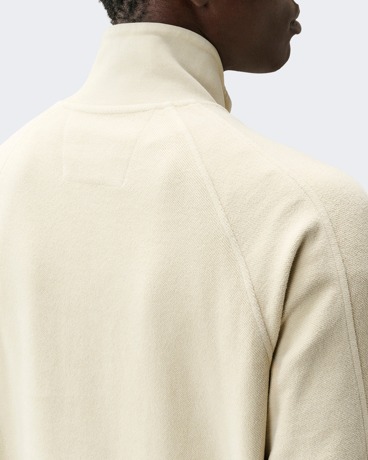 Herren Sweatshirt met polokraag Silber