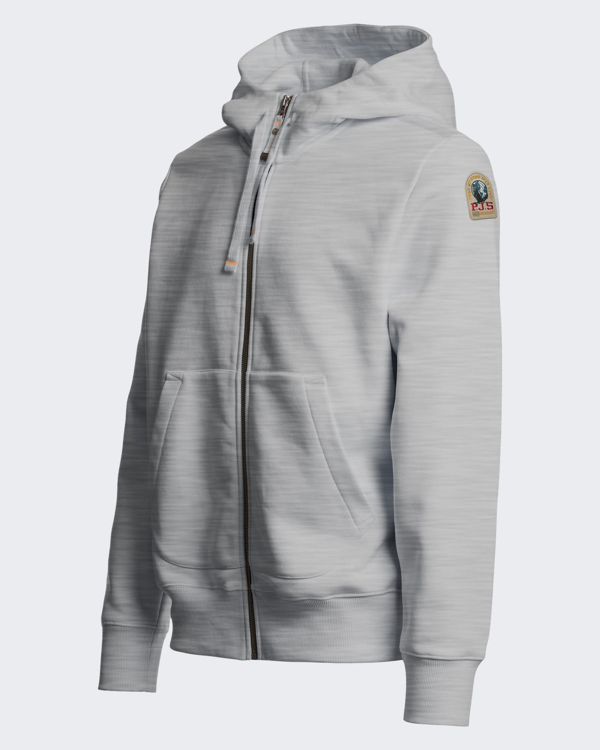 Herren Hoodie met capuchon in grijze melange Grau