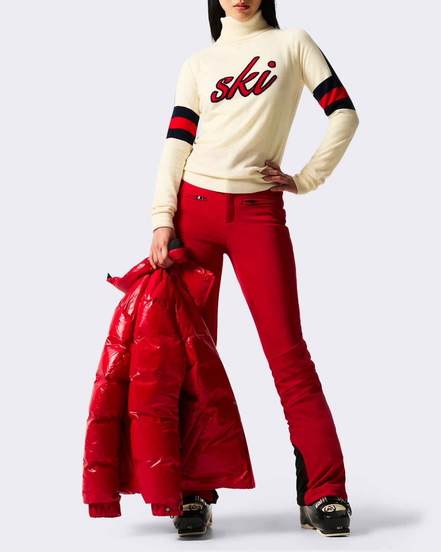 Dames Neve gebreide sweater Wit
