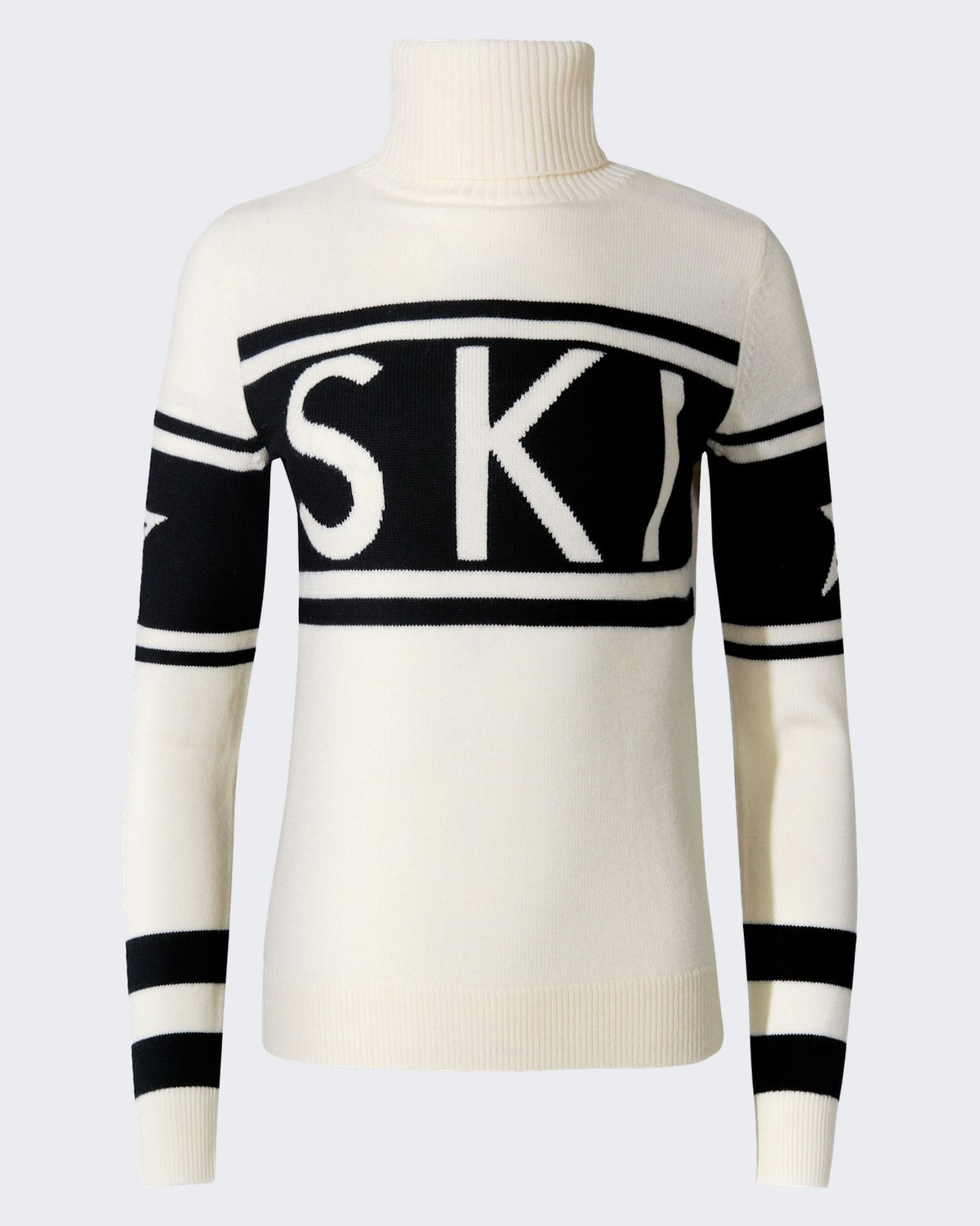 Dames Schild gebreide sweater met schildmotief Wit