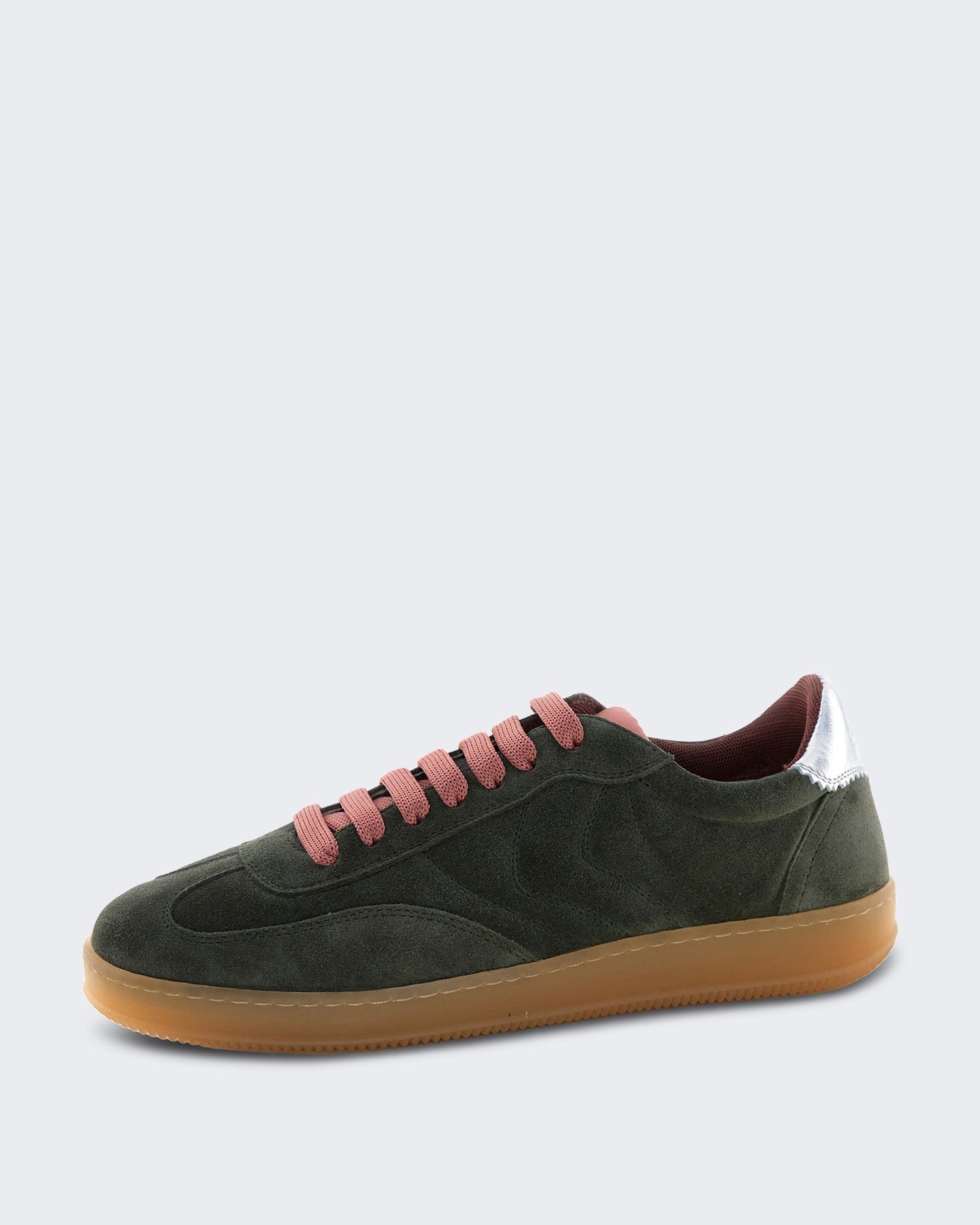 Dames Court sneaker in kaki kleur