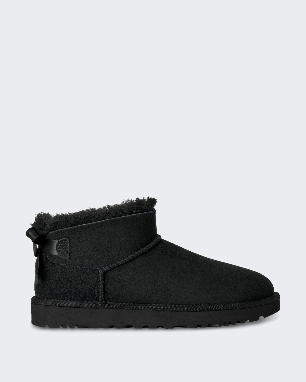 Damen Ultra mini Stiefel met strikdetail Schwarz
