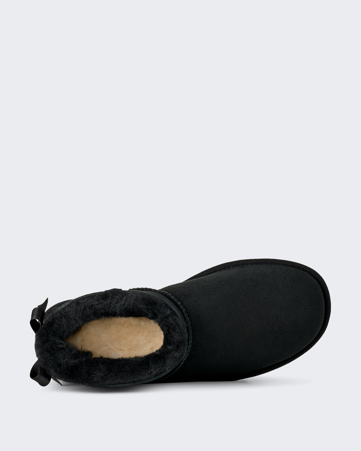 Damen Ultra mini Stiefel met strikdetail Schwarz