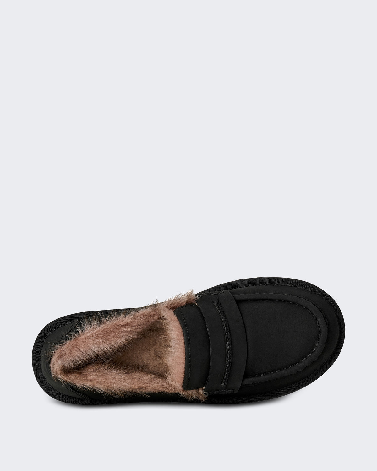 Damen Loafer van nubuck leer Schwarz