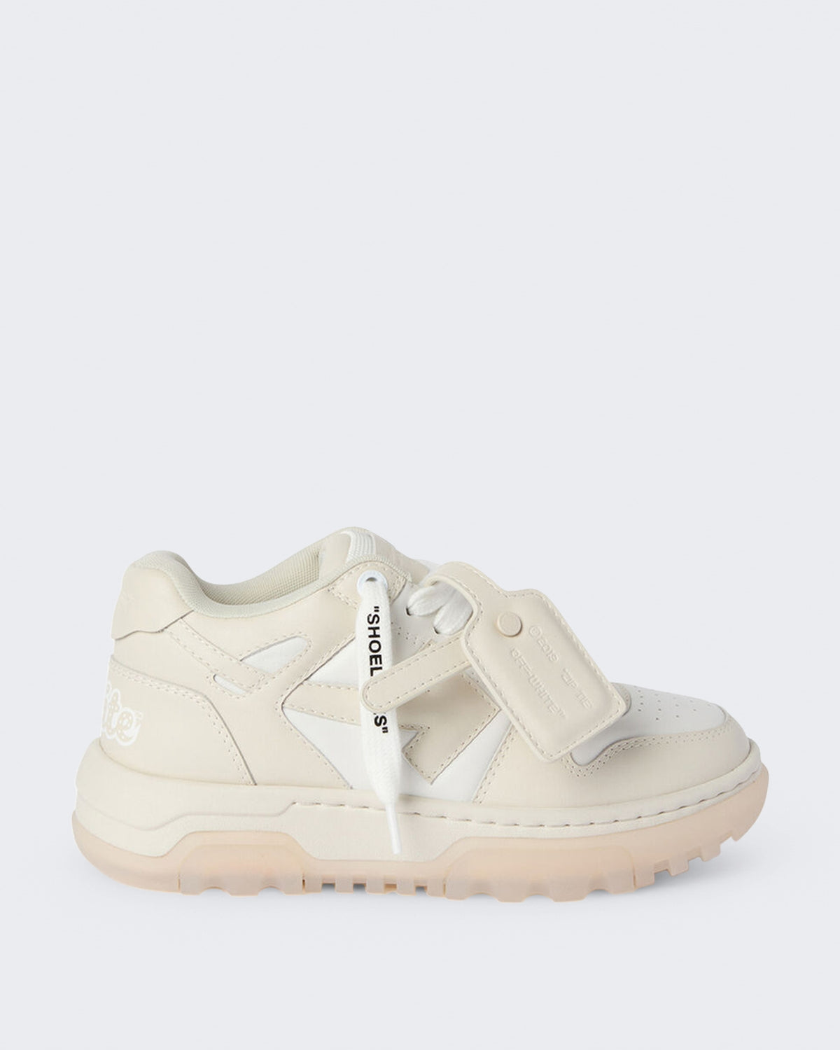 Damen Chunky Varsity sneaker in Weiß en beige