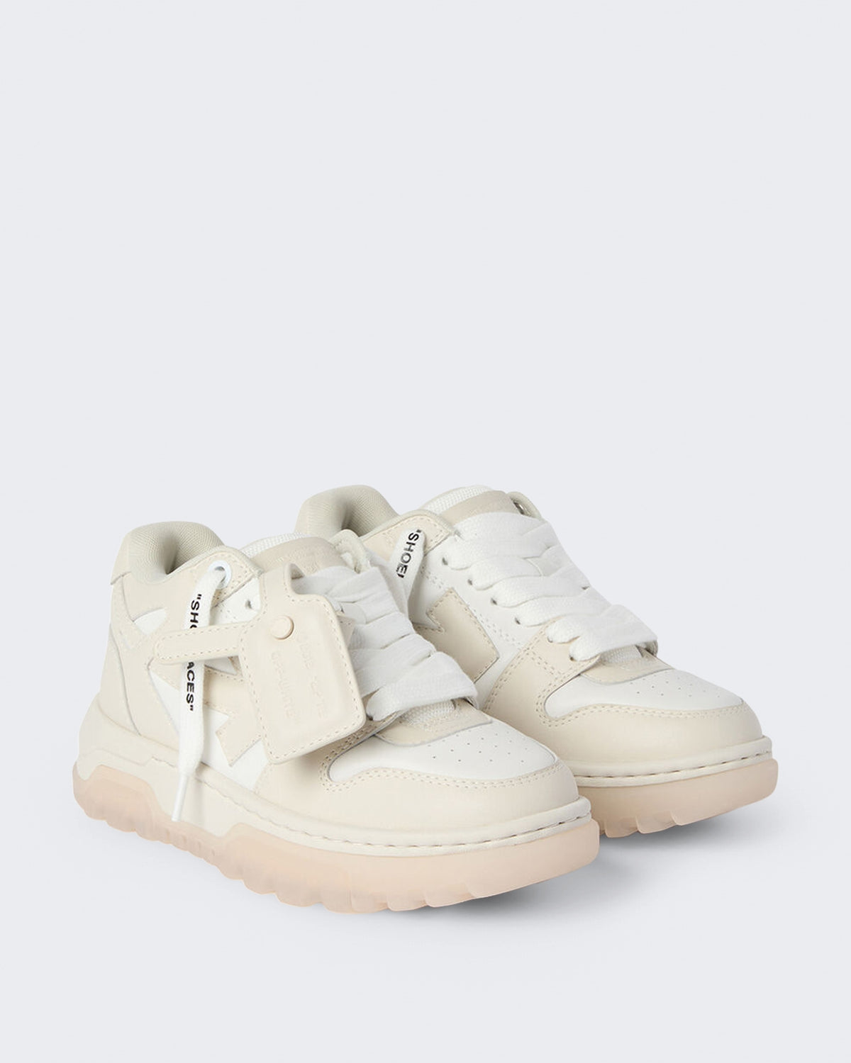 Damen Chunky Varsity sneaker in Weiß en beige