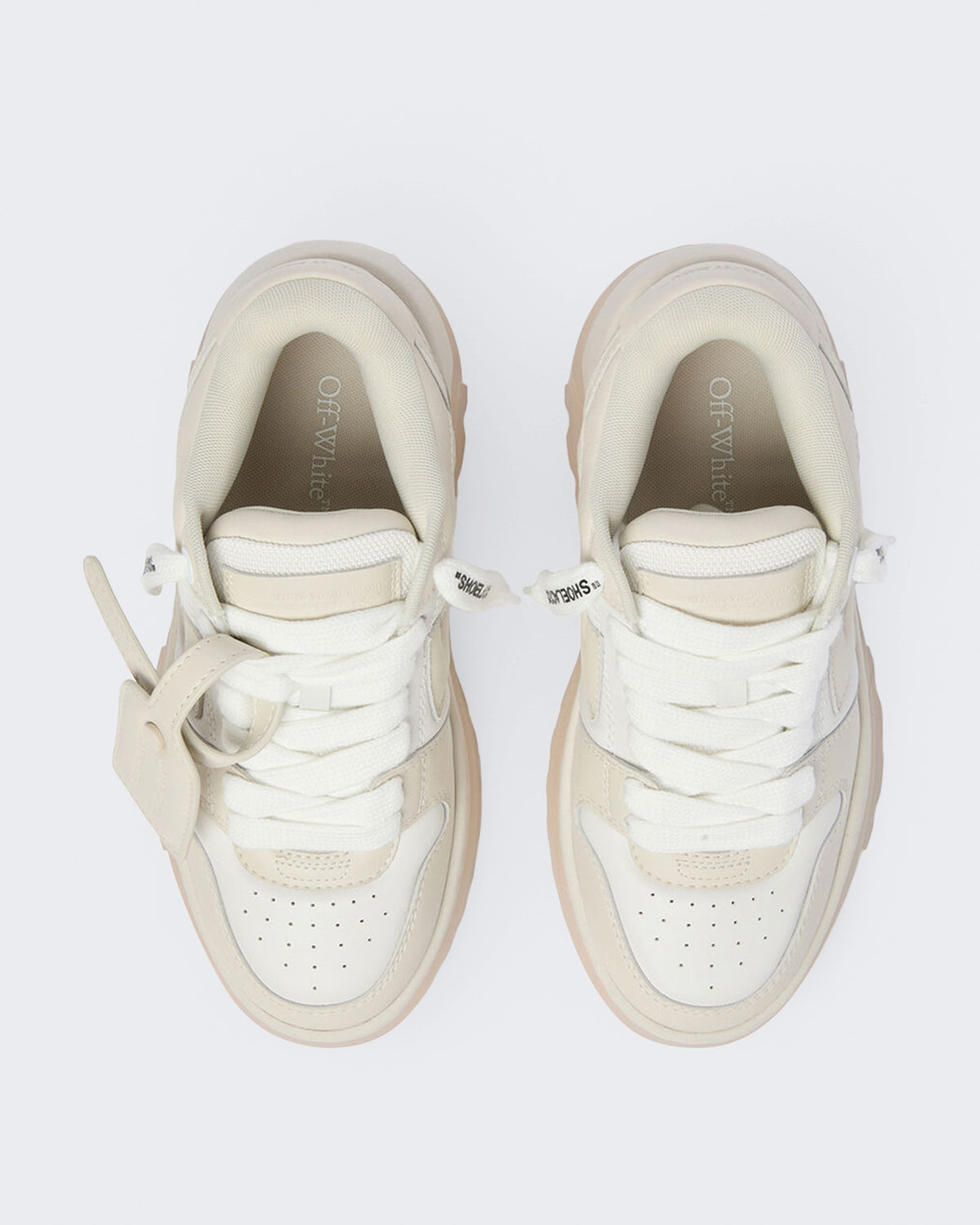 Damen Chunky Varsity sneaker in Weiß en beige