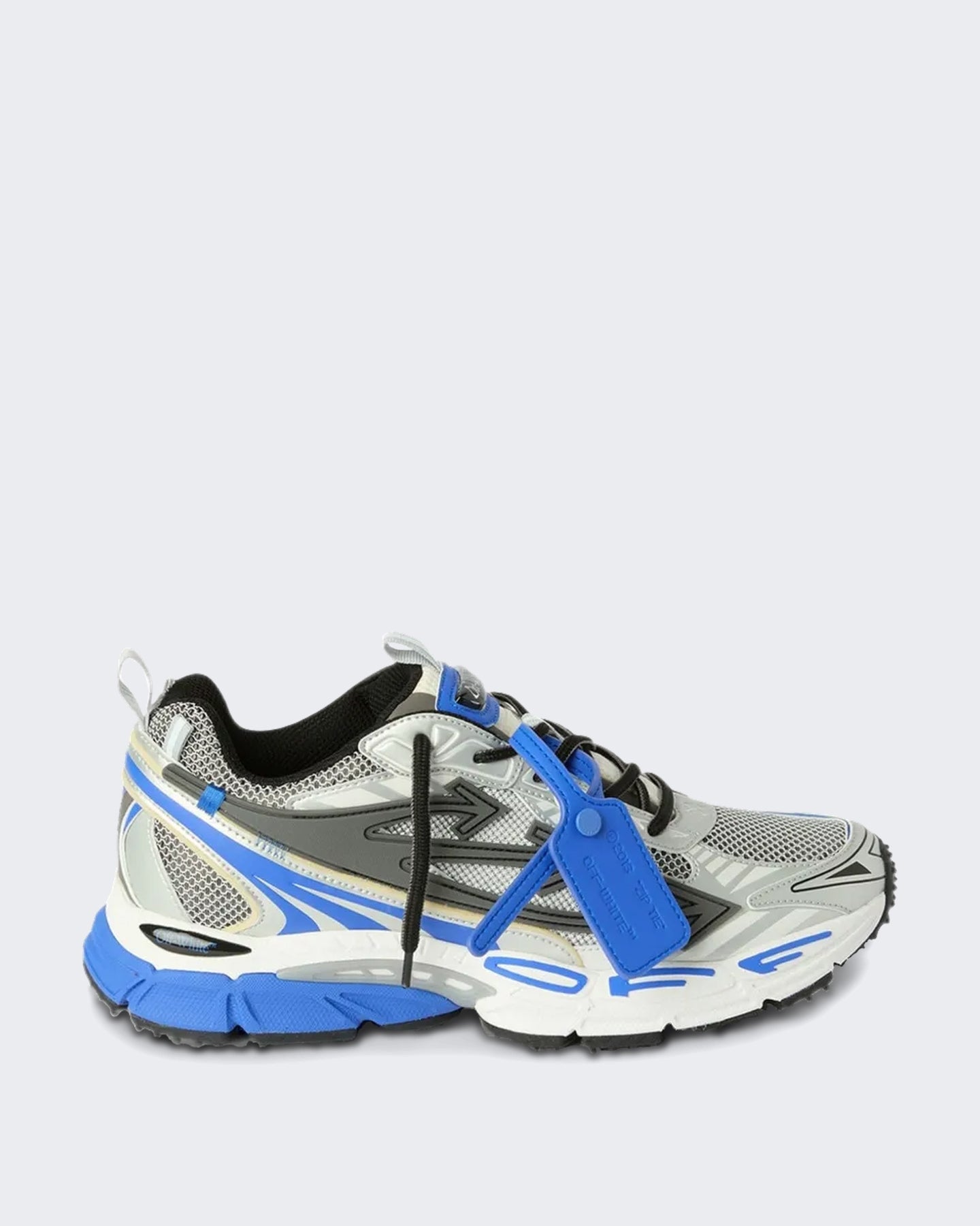 Heren Lage sneaker in grijs en blauw