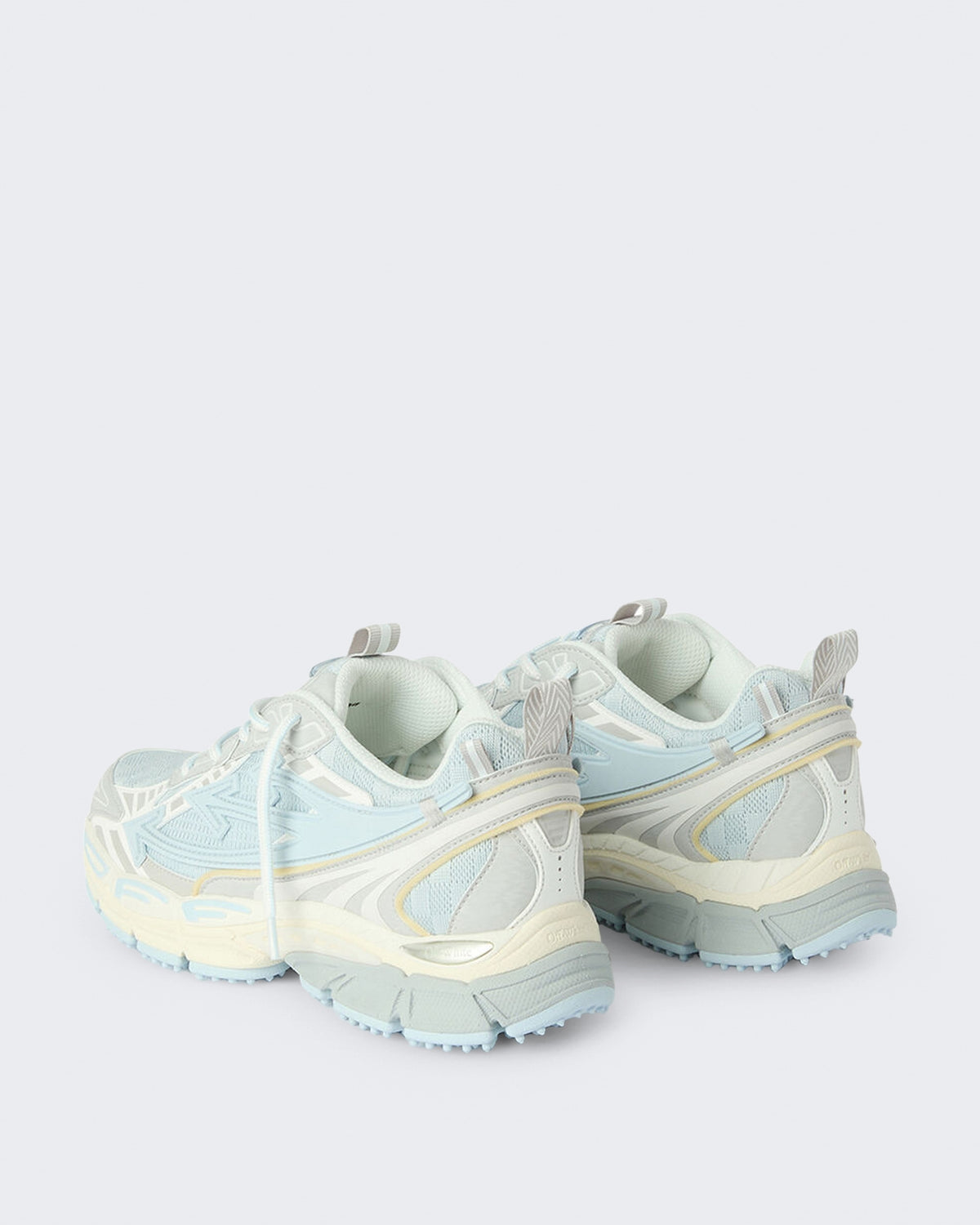 Damen Be Right Back sneaker crèmewit met neonblauw