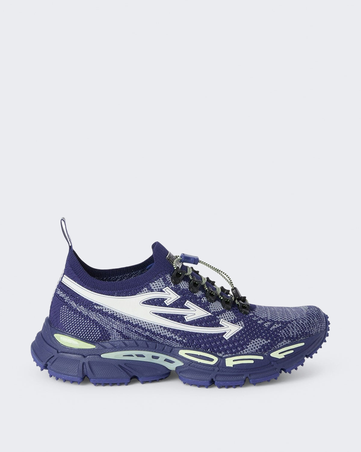 Herren Gebreide sneaker in Blau en Weiß