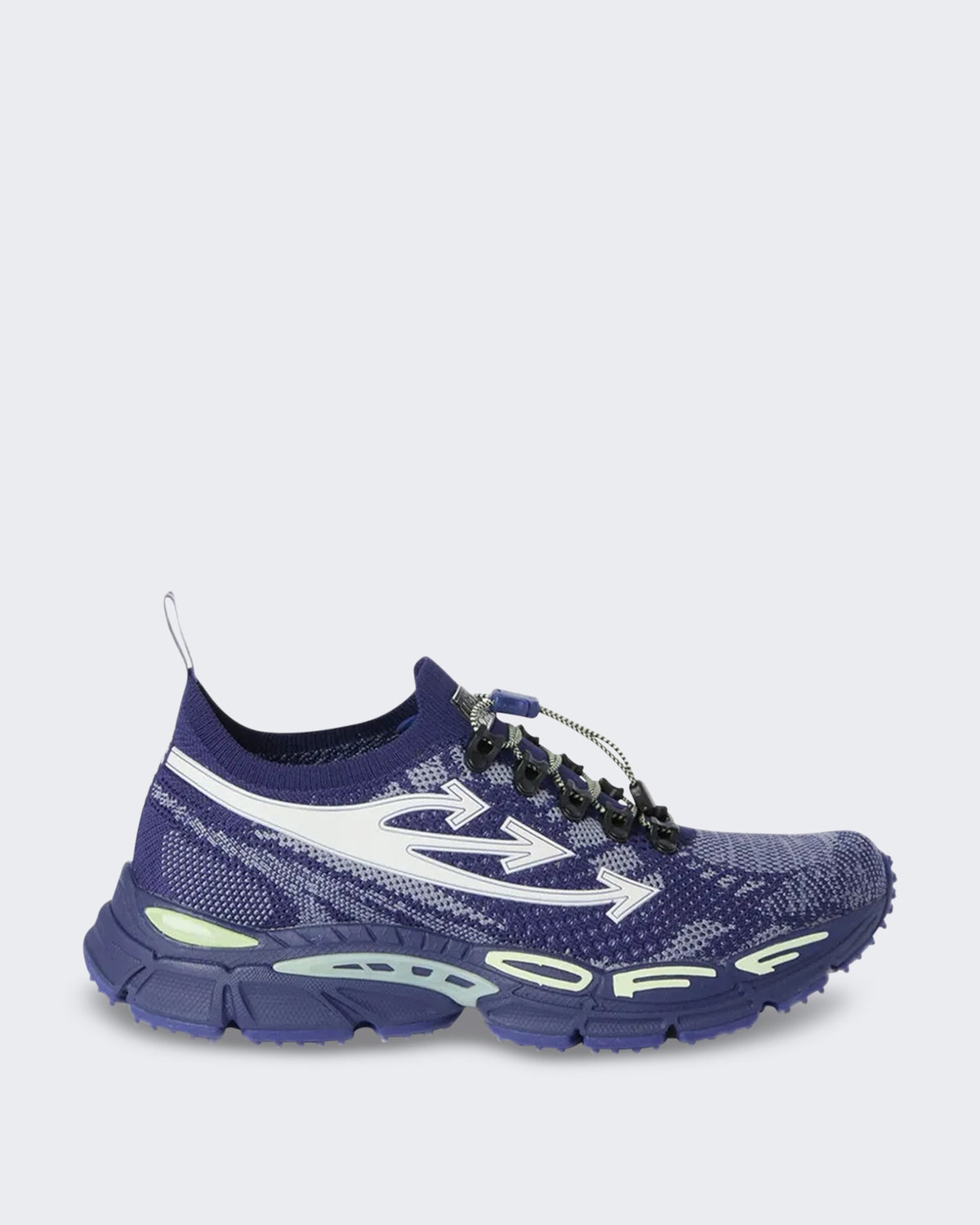 Herren Gebreide sneaker in Blau en Weiß