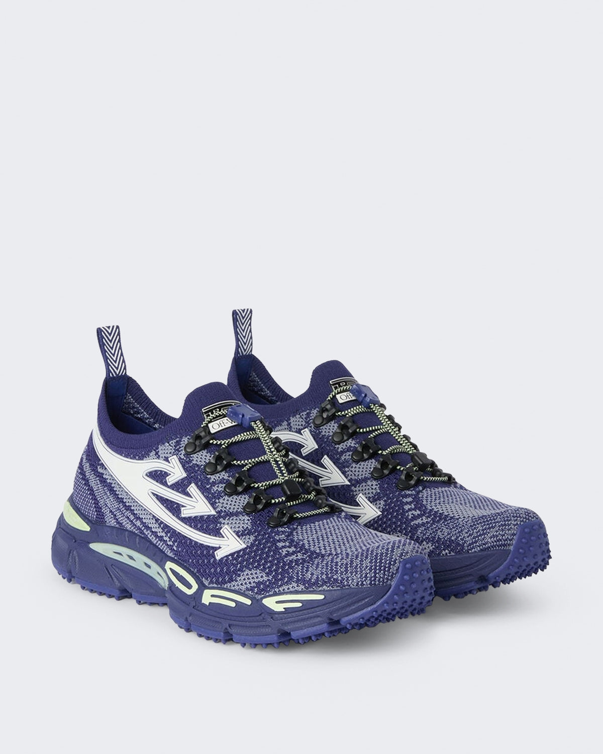 Herren Gebreide sneaker in Blau en Weiß