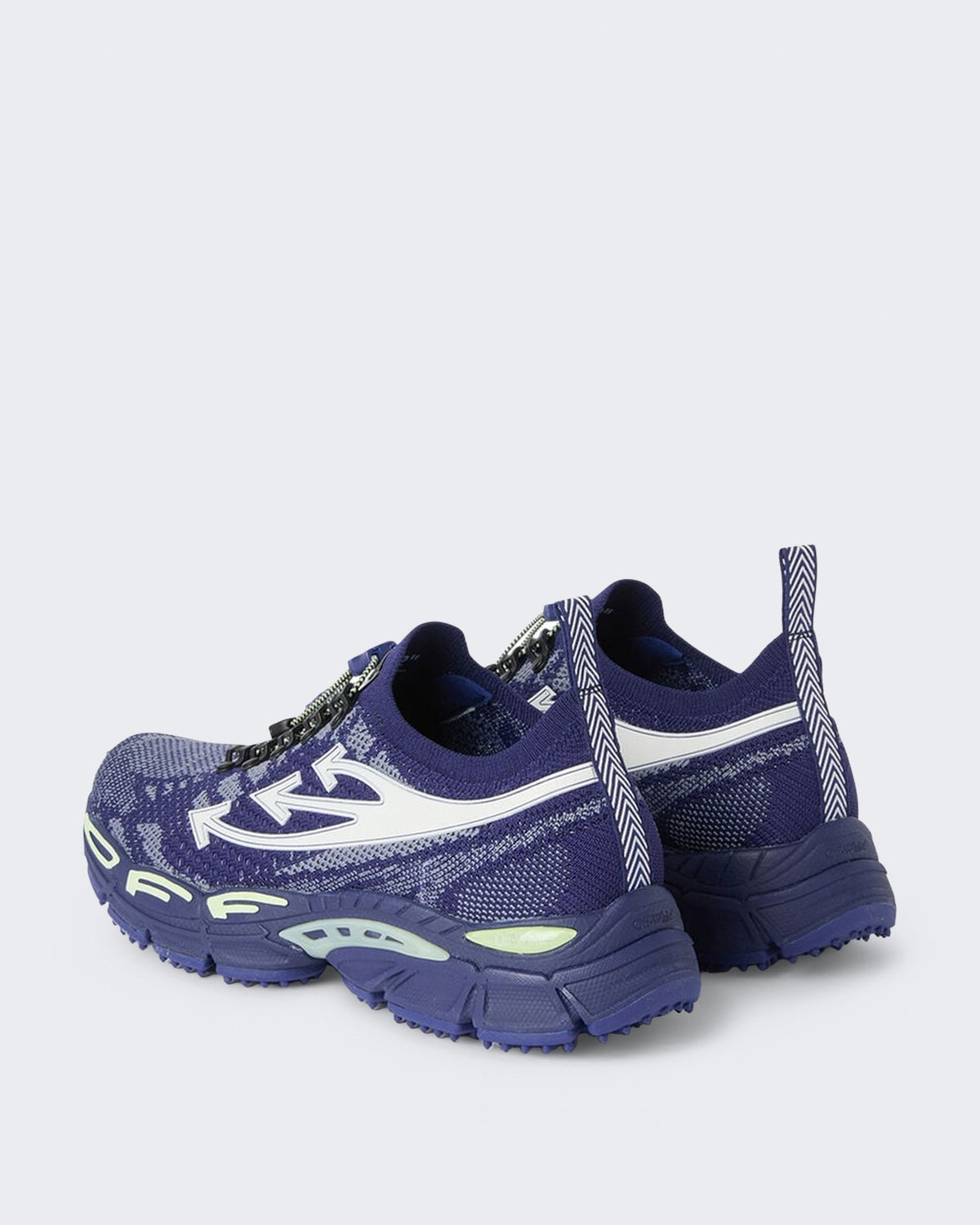 Herren Gebreide sneaker in Blau en Weiß