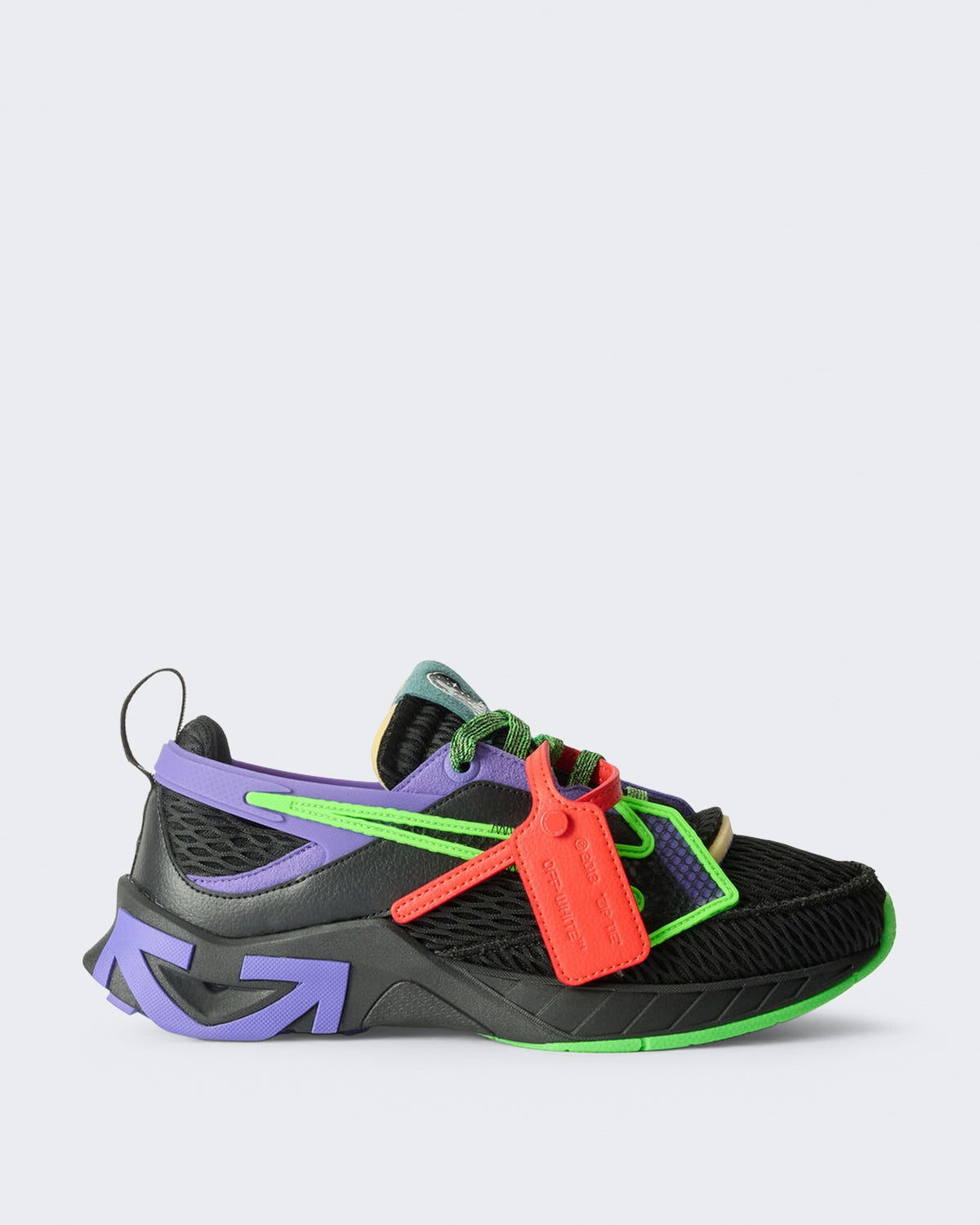 OFF WHITE Heren Space Memo sneaker zwart met paars