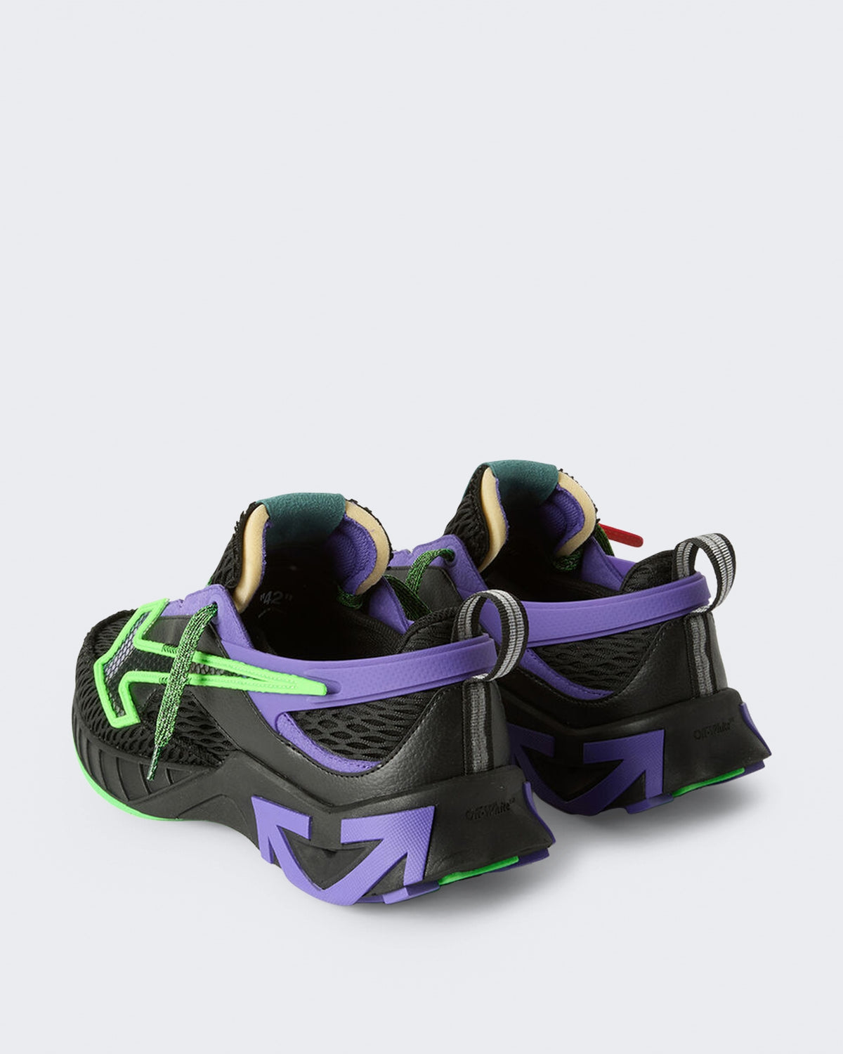 OFF WHITE Heren Space Memo sneaker zwart met paars - foto 4