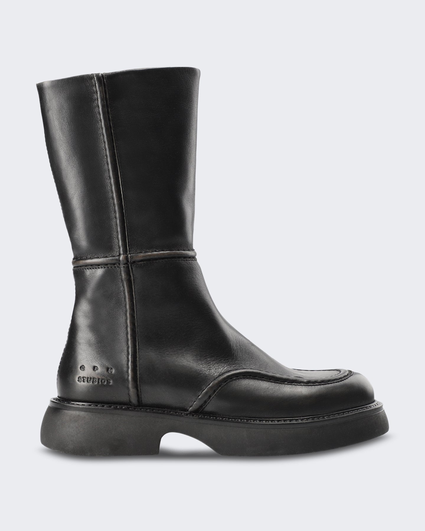 Dames Vintage leren schoen in zwart