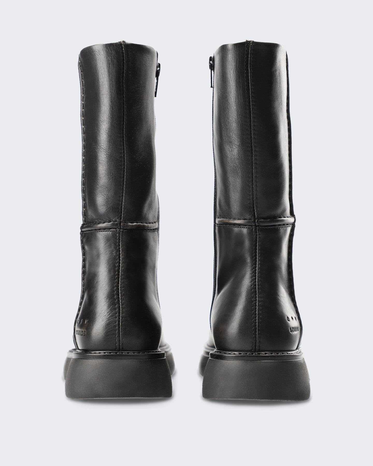 Dames Vintage leren schoen in zwart