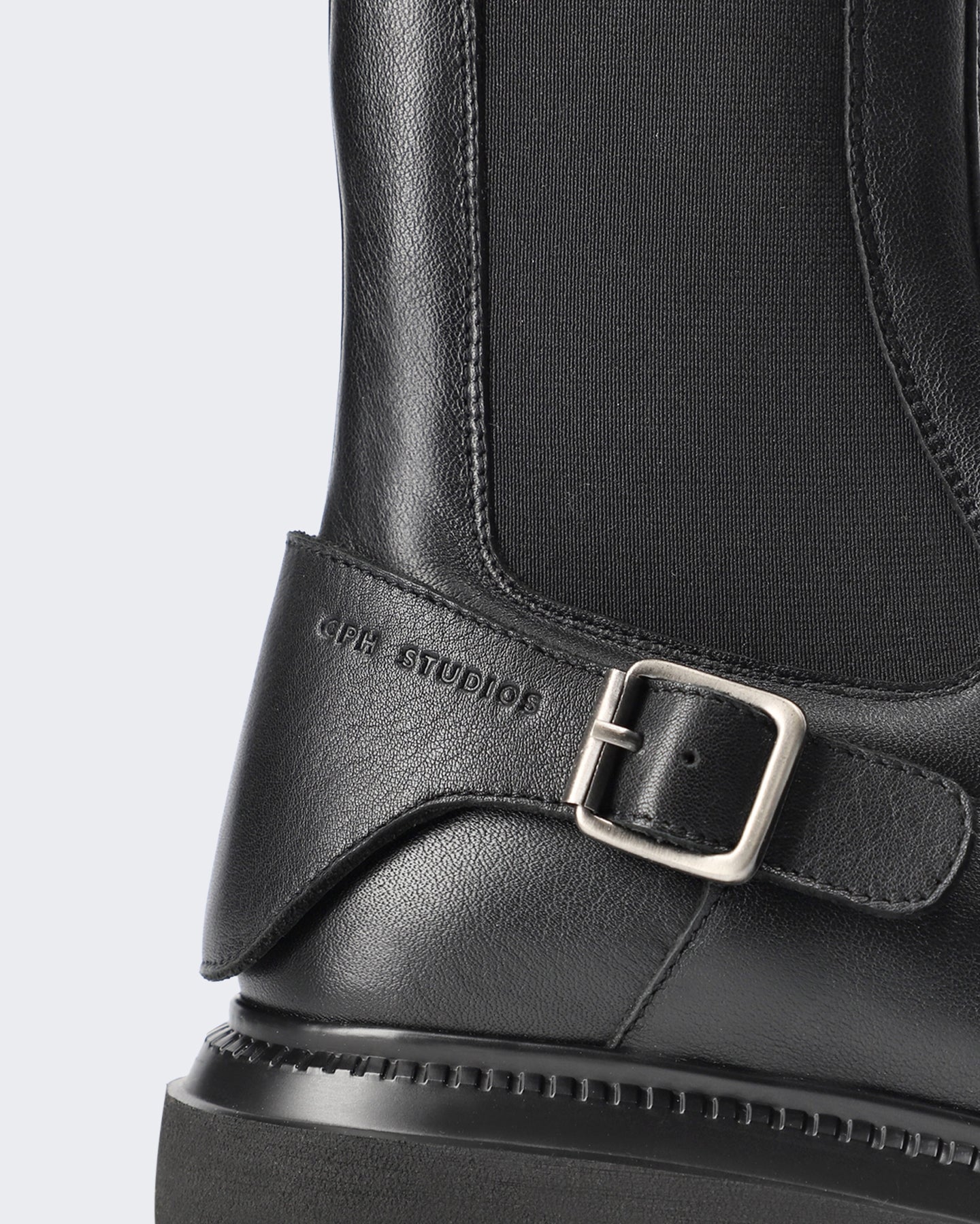 Dames Leren schoen met minimalistische uitstraling Zwart