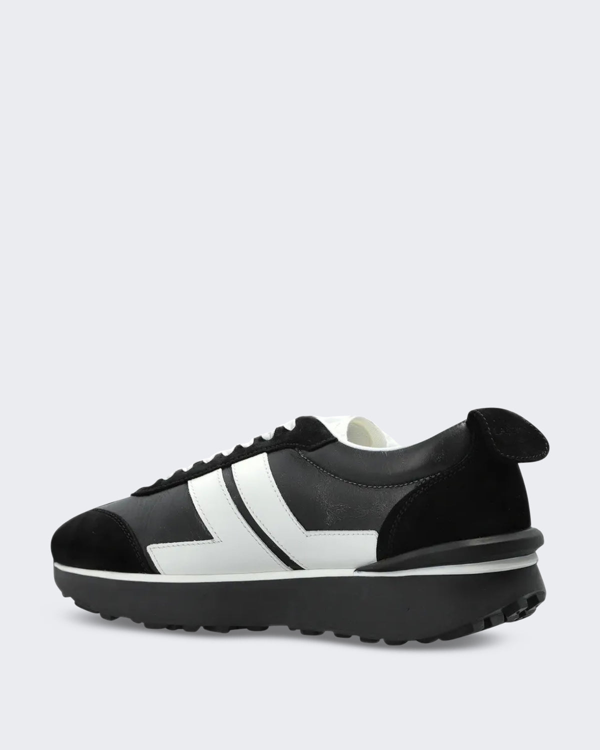 Heren Bumpr sneaker van used leer in zwart-wit
