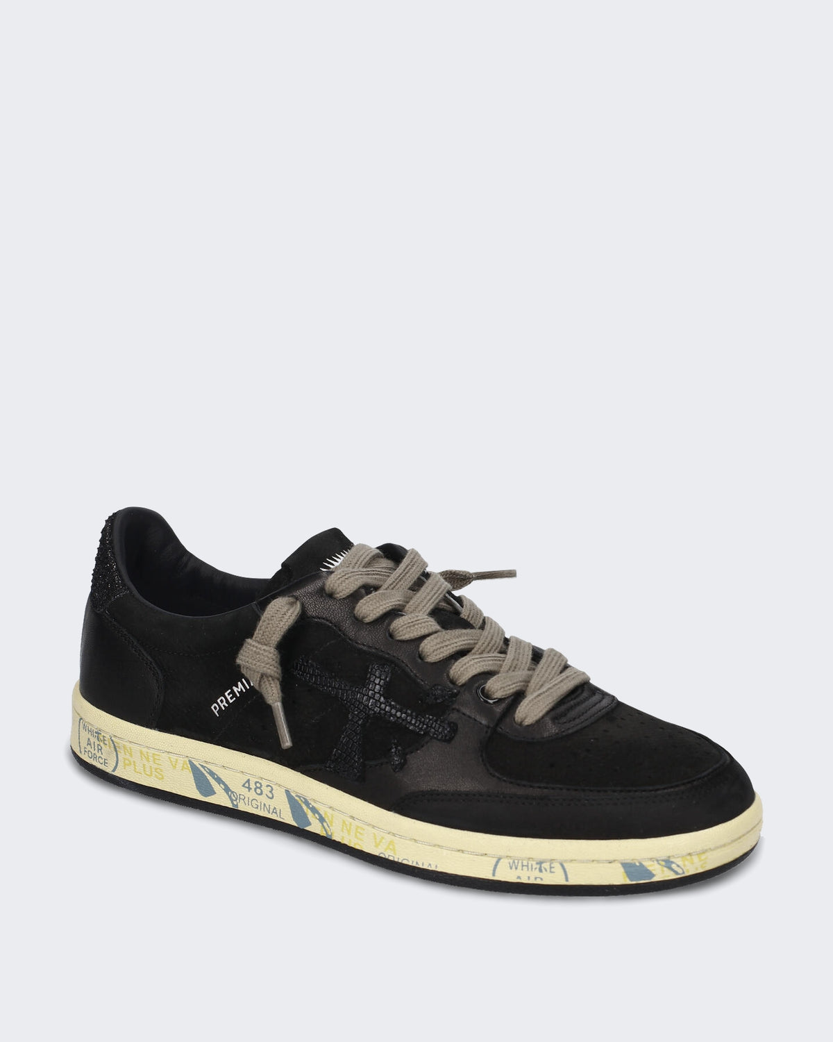 Dames Basketbal-geïnspireerde sneaker in zwart