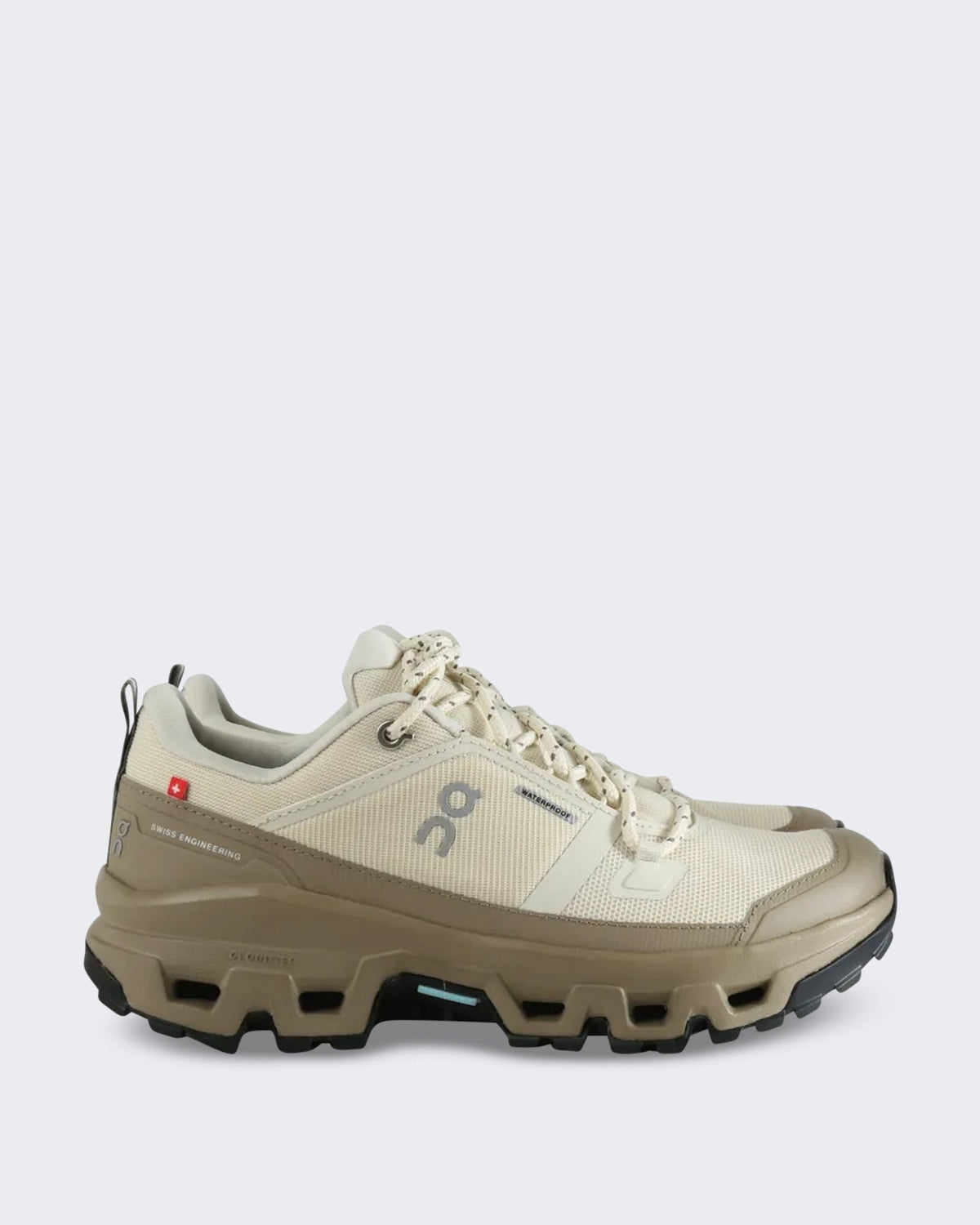 Damen Waterdichte lage sneaker in warme aardetint Beige