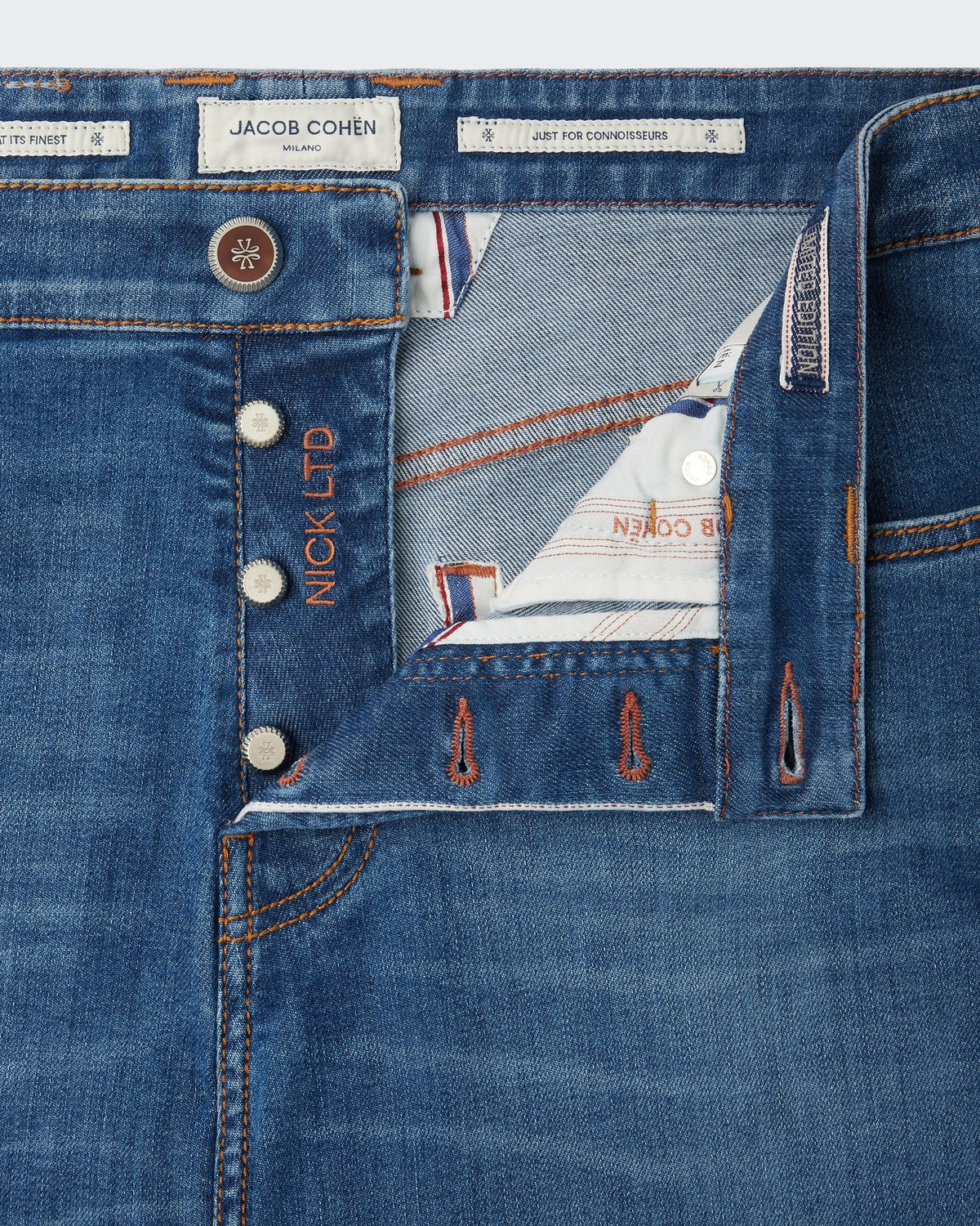 Herren Hose - Pant 5 Pkt Slim Fit Nick Ltd Medium Blue Blau
