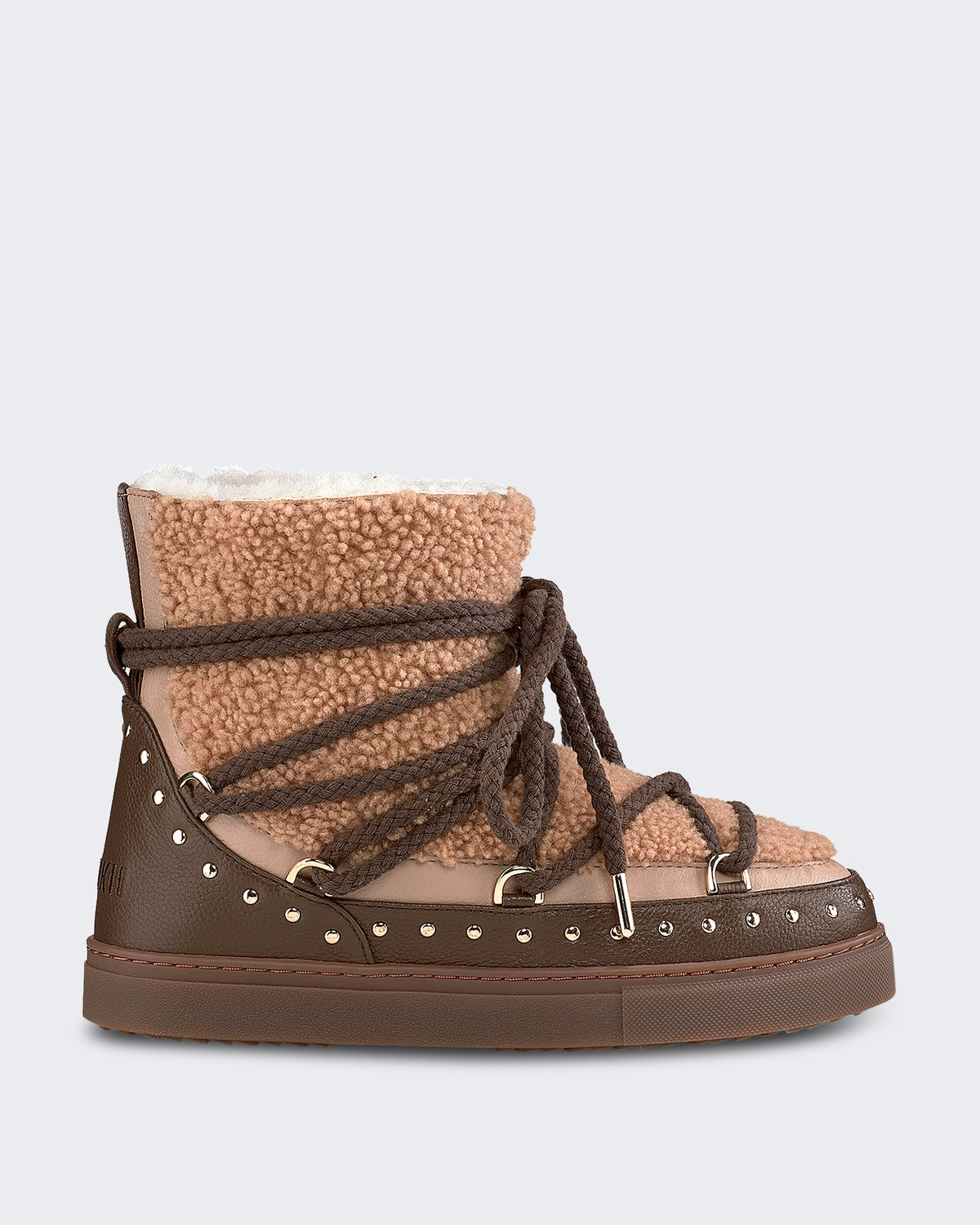 Dames Laars met krullend textuur Beige