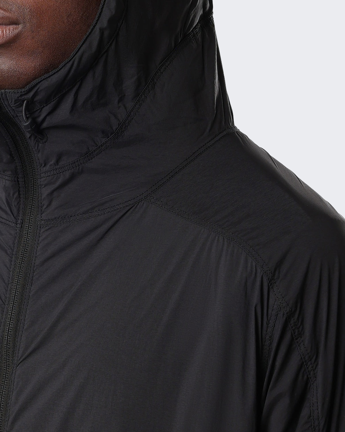 Heren Ultralight Nylon Stretch-TC Jas Zwart