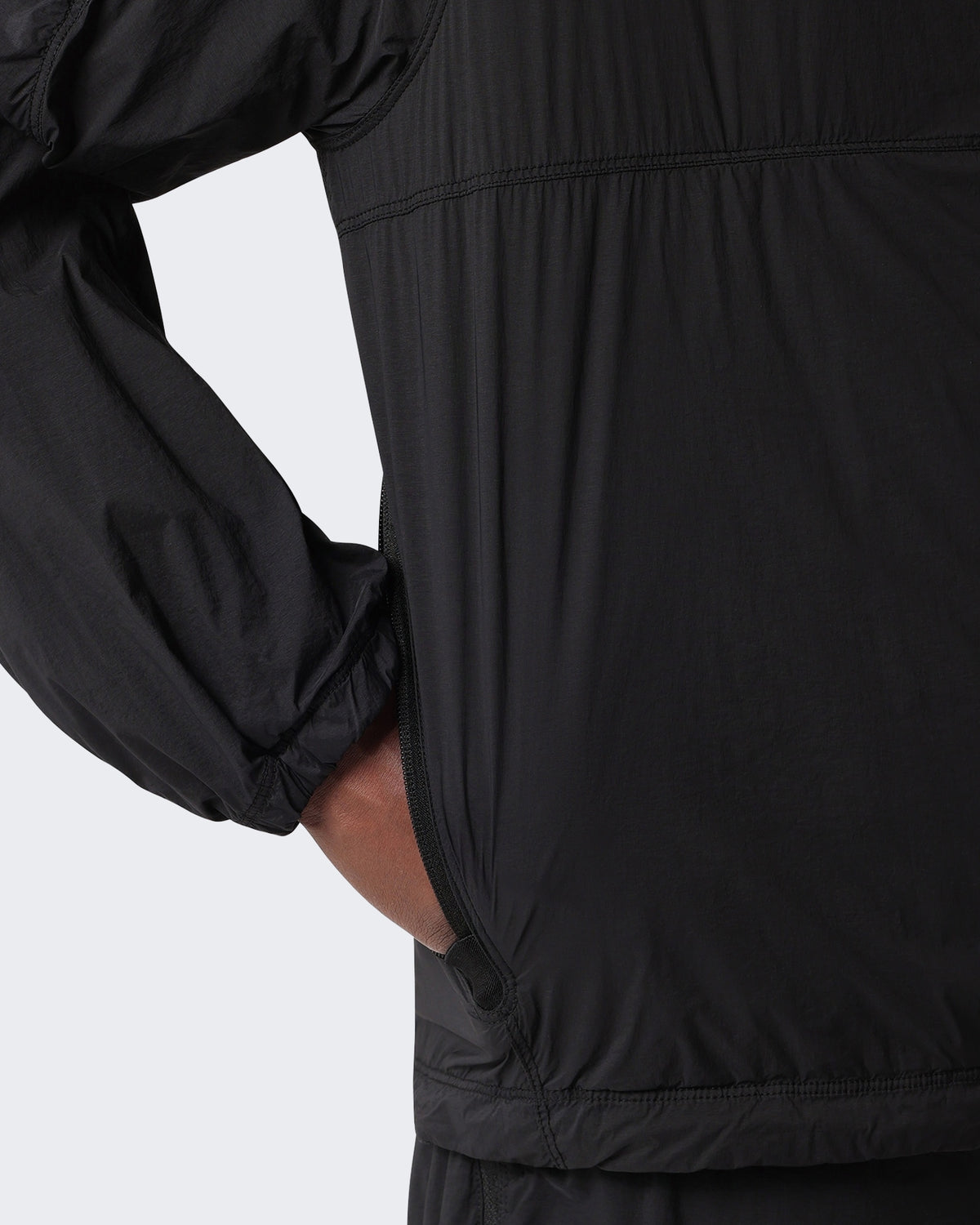Heren Ultralight Nylon Stretch-TC Jas Zwart