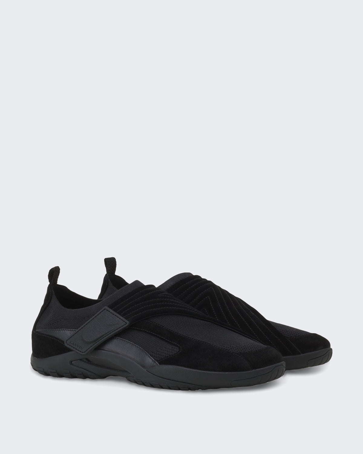 Dames New Sneaker Knit Suede Black/Black