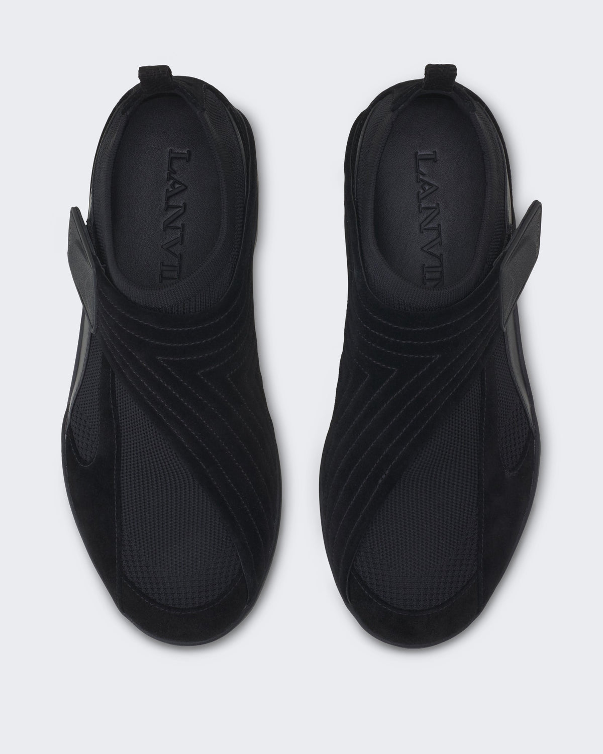 Dames New Sneaker Knit Suede Black/Black