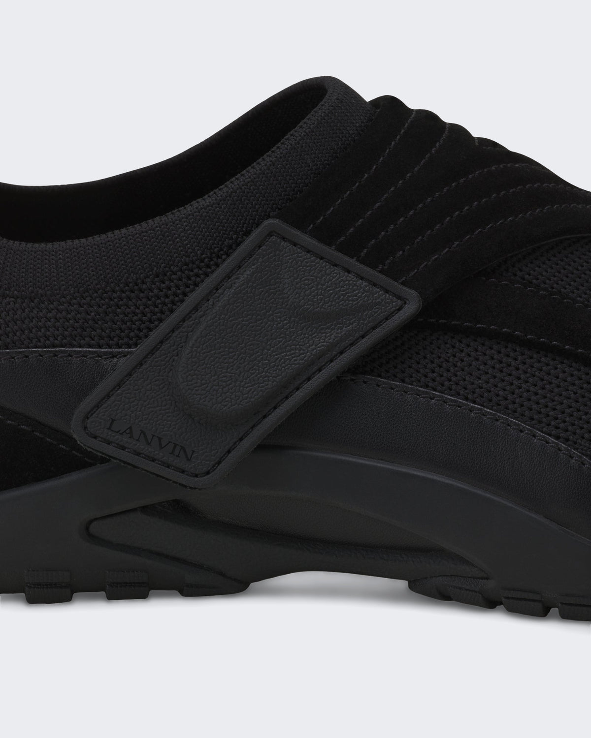 Dames New Sneaker Knit Suede Black/Black