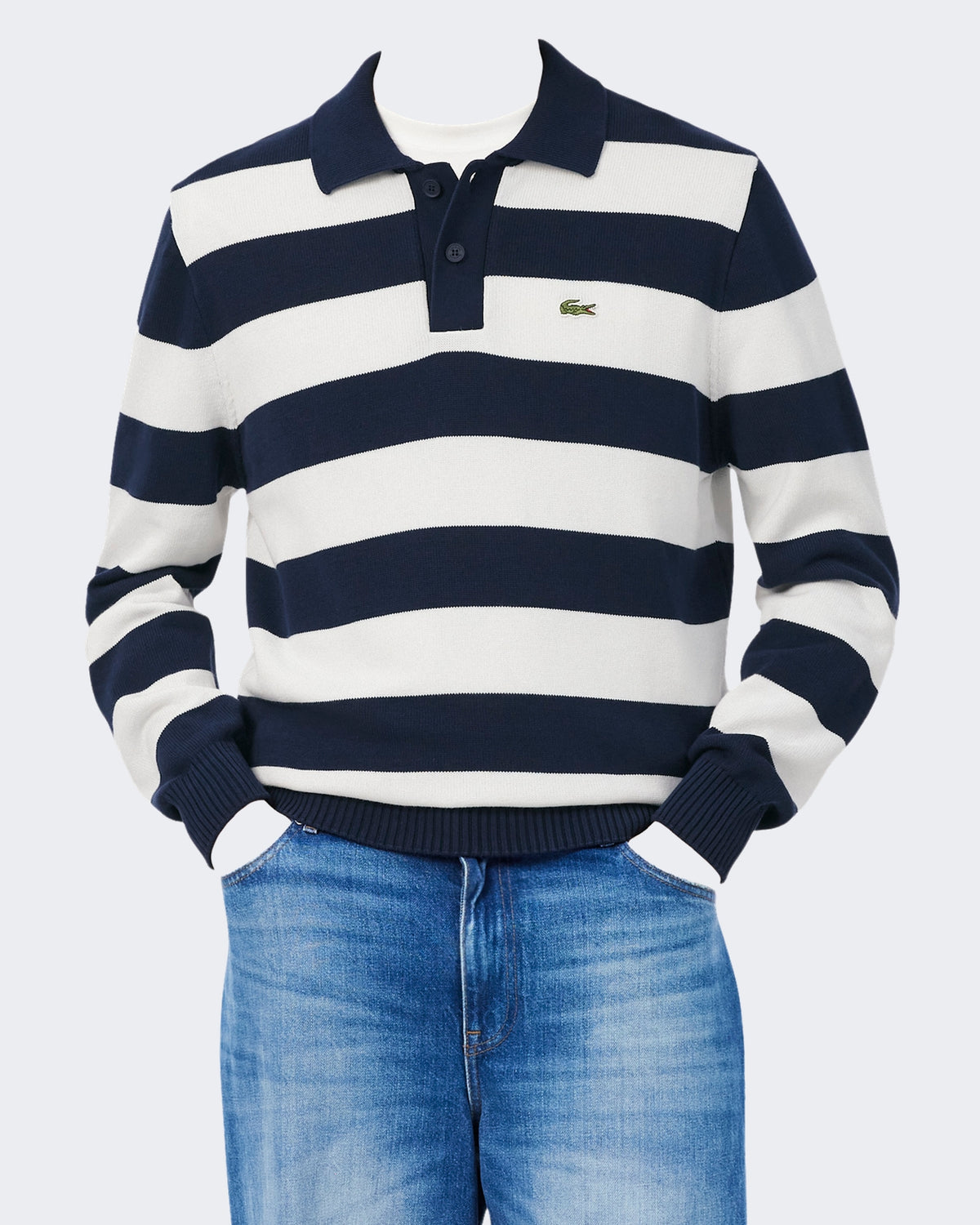 Lacoste Heren Trui Navy Blue/Flour