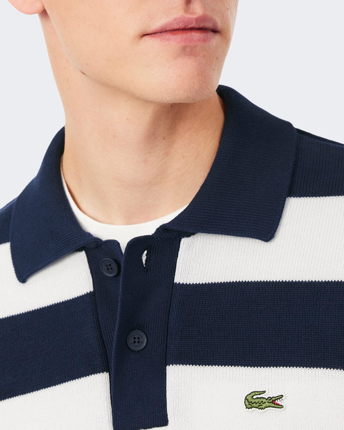 Lacoste Heren Trui Navy Blue/Flour - foto 4