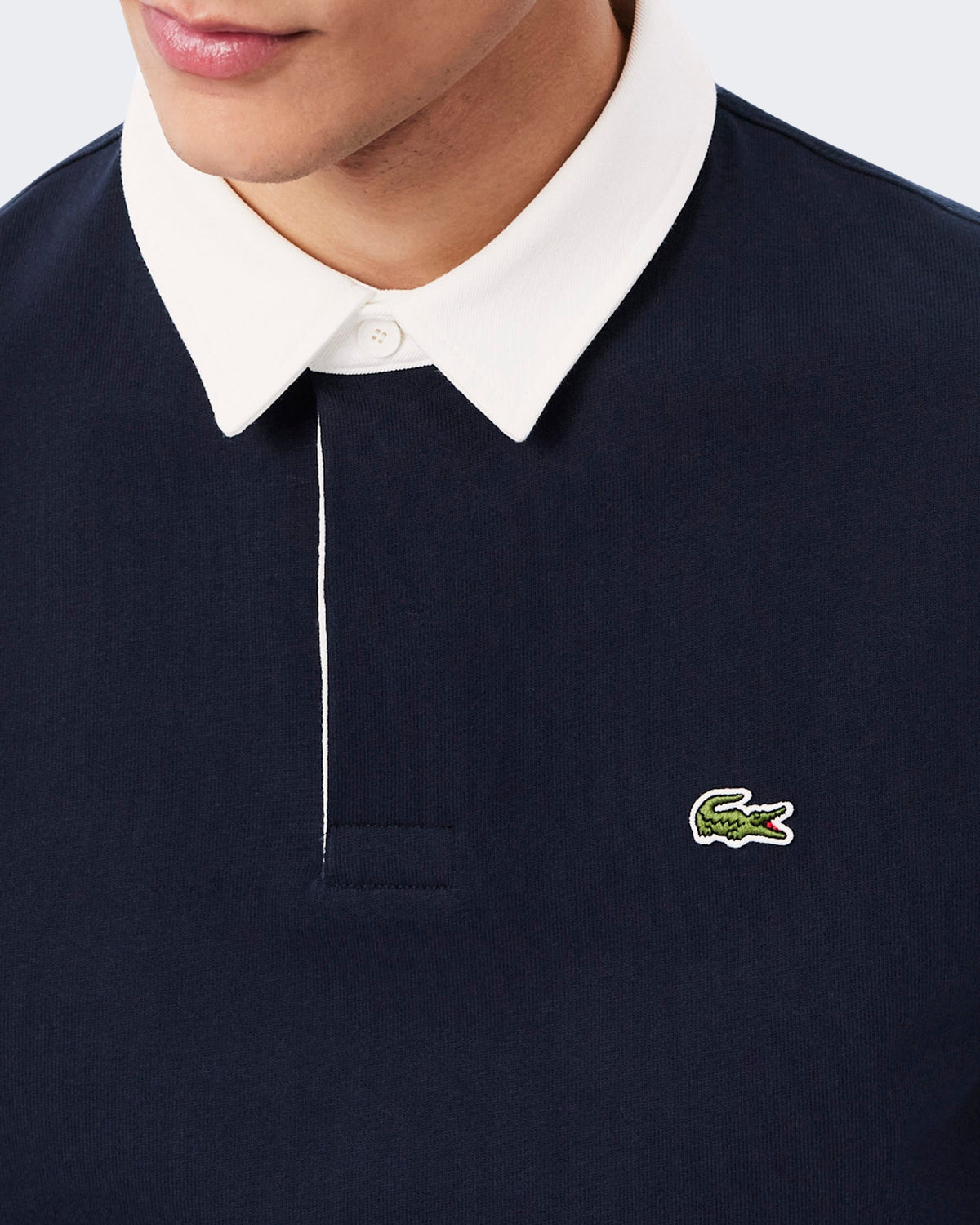 Lacoste Heren Rugbyshirt Dark Navy Blue - foto 2