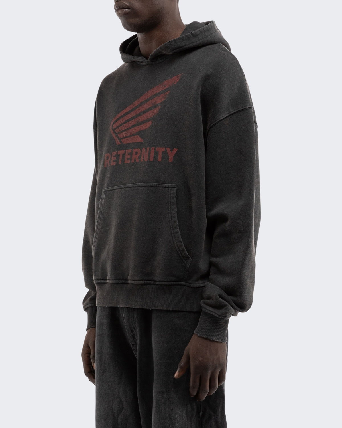 Herren Aéro Hoodie Washed Black