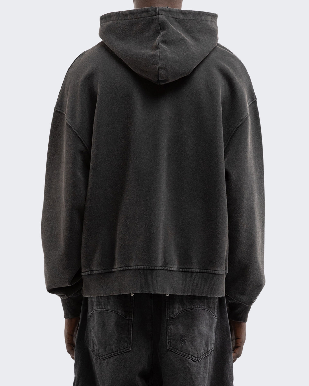 Herren Aéro Hoodie Washed Black